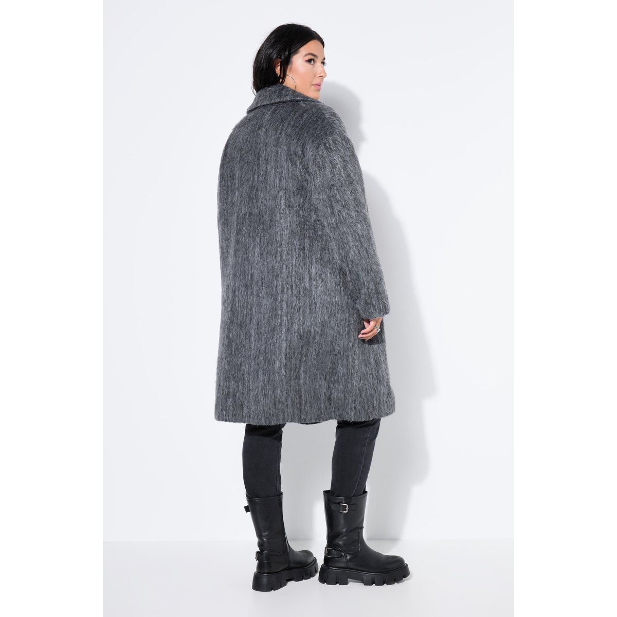 Manteau oversize chiné gris foncé, STUDIO UNTOLD