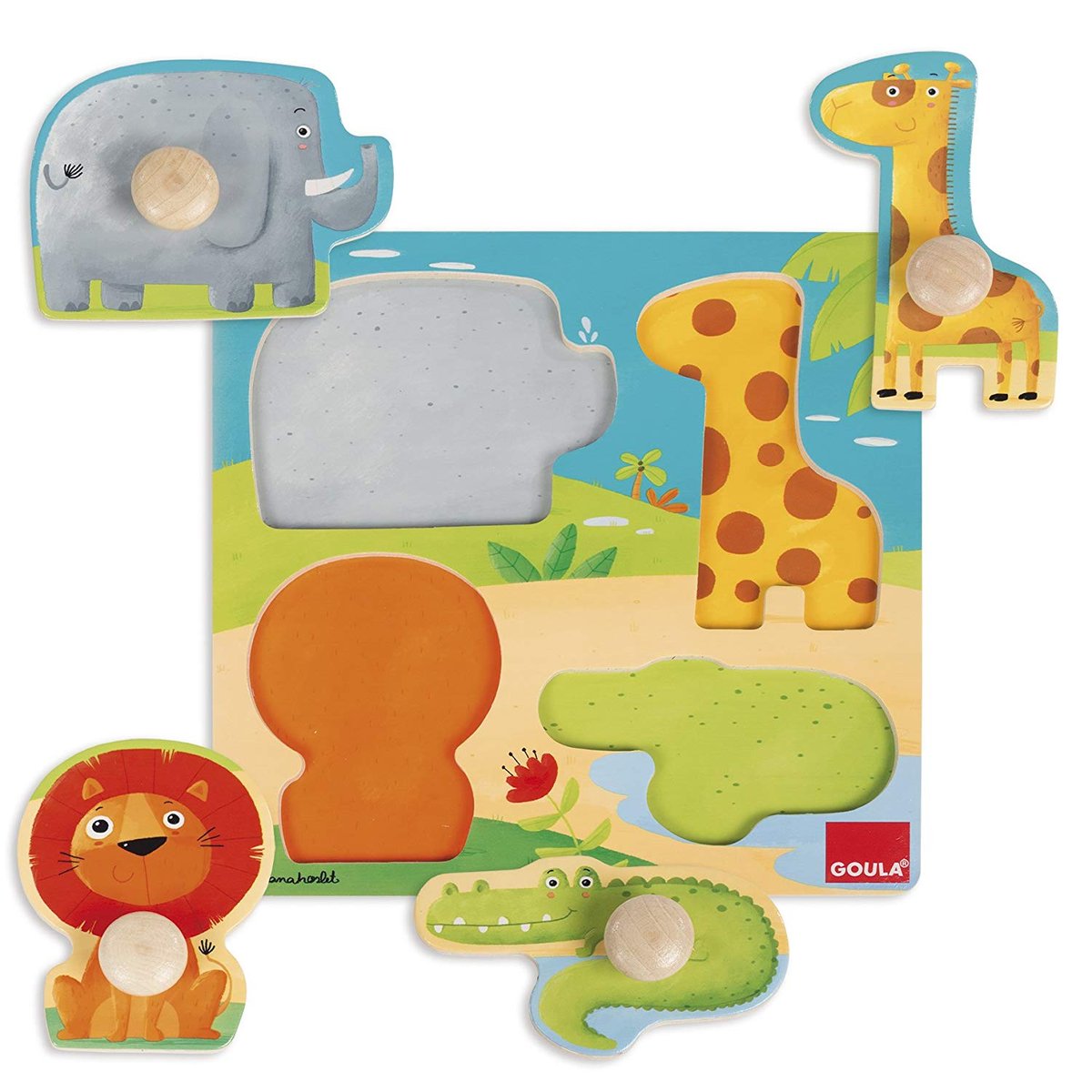 Encastrement Animaux Sauvages orange, GOULA