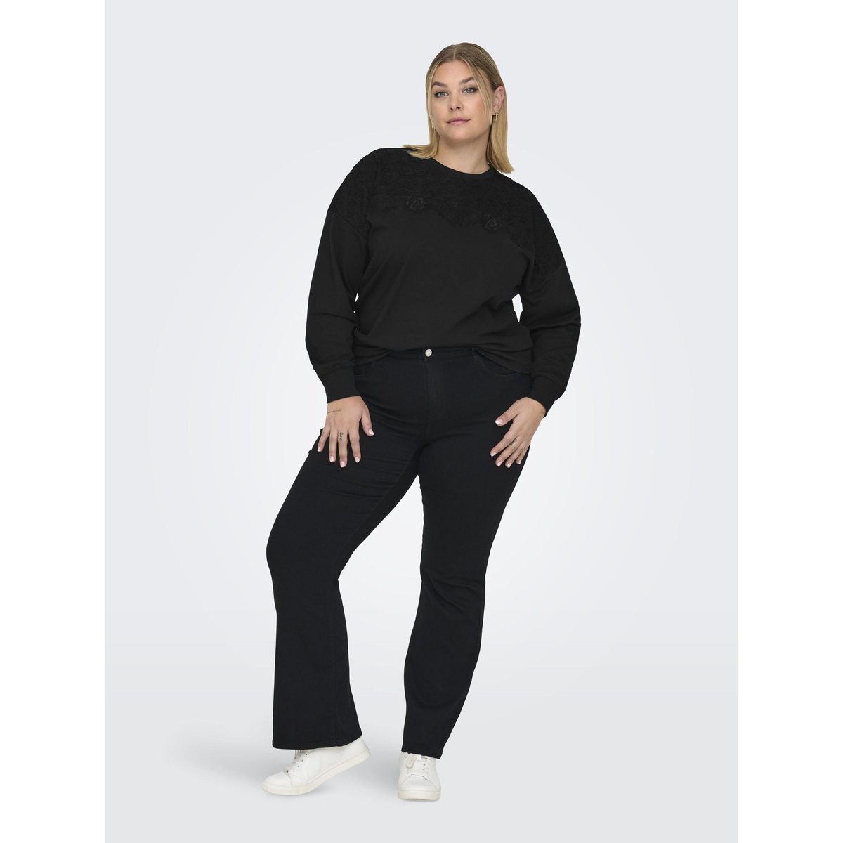 Sweat-Shirt noire - black, ONLY CARMAKOMA