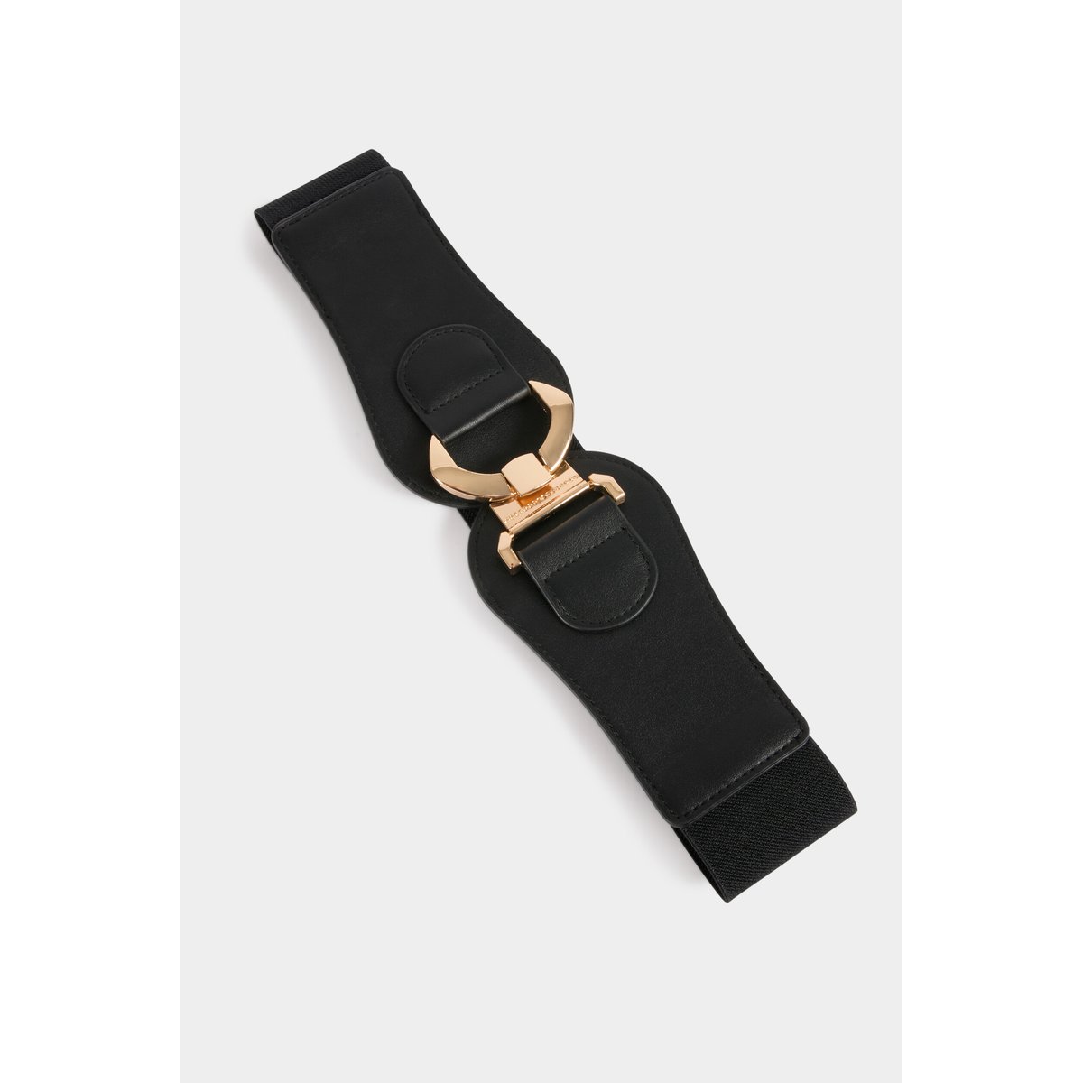 Ceinture large similicuir noir, MORGAN