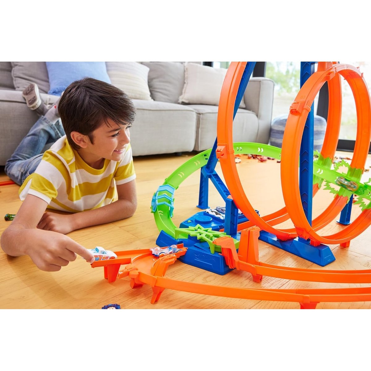Hot Wheels - Coffret Looping Multi Crash multicolore, MATTEL