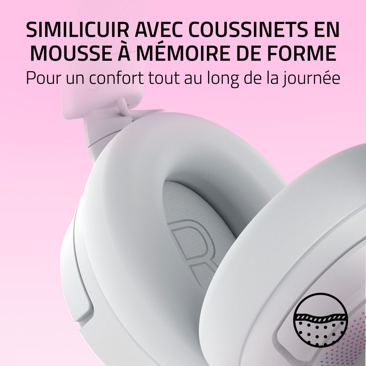 Casque gamer KRAKEN KITTY V3 PRO BLANC couleur unique, RAZER