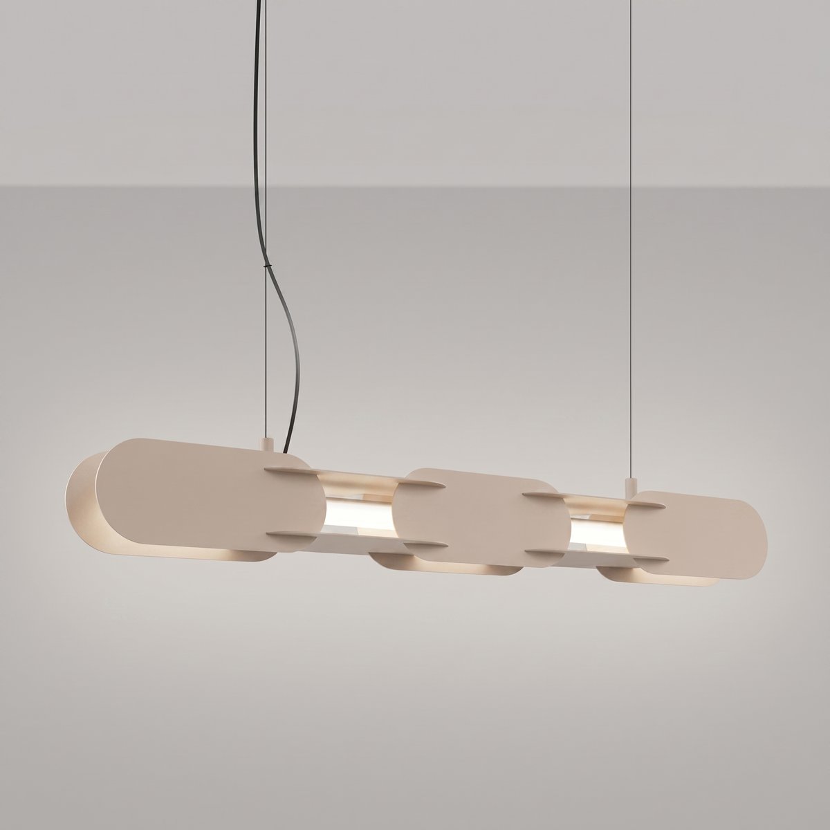 Suspension Acier Taupe LED 1 Chain taupe, EDEN