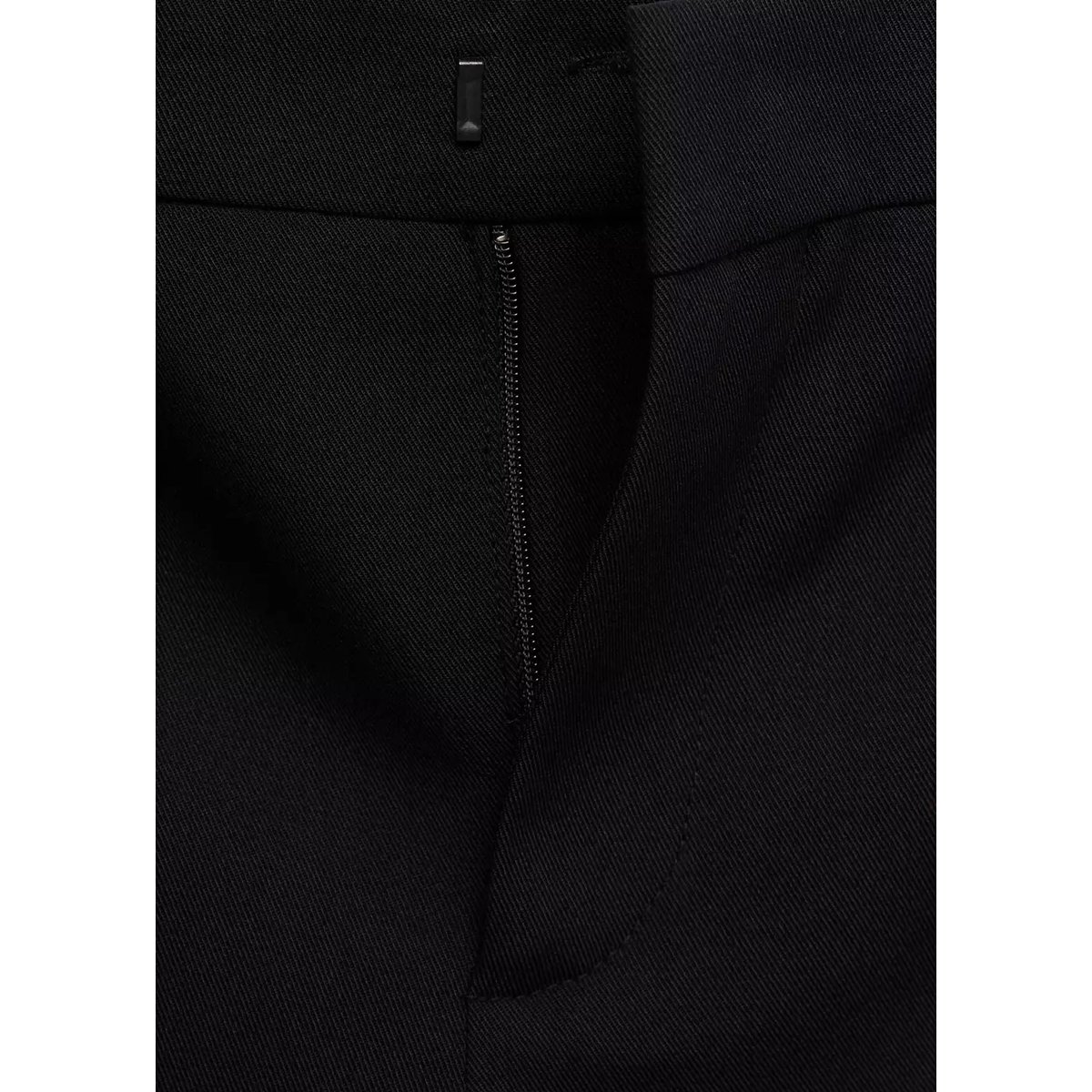 Pantalon crop taille basse noir, MANGO
