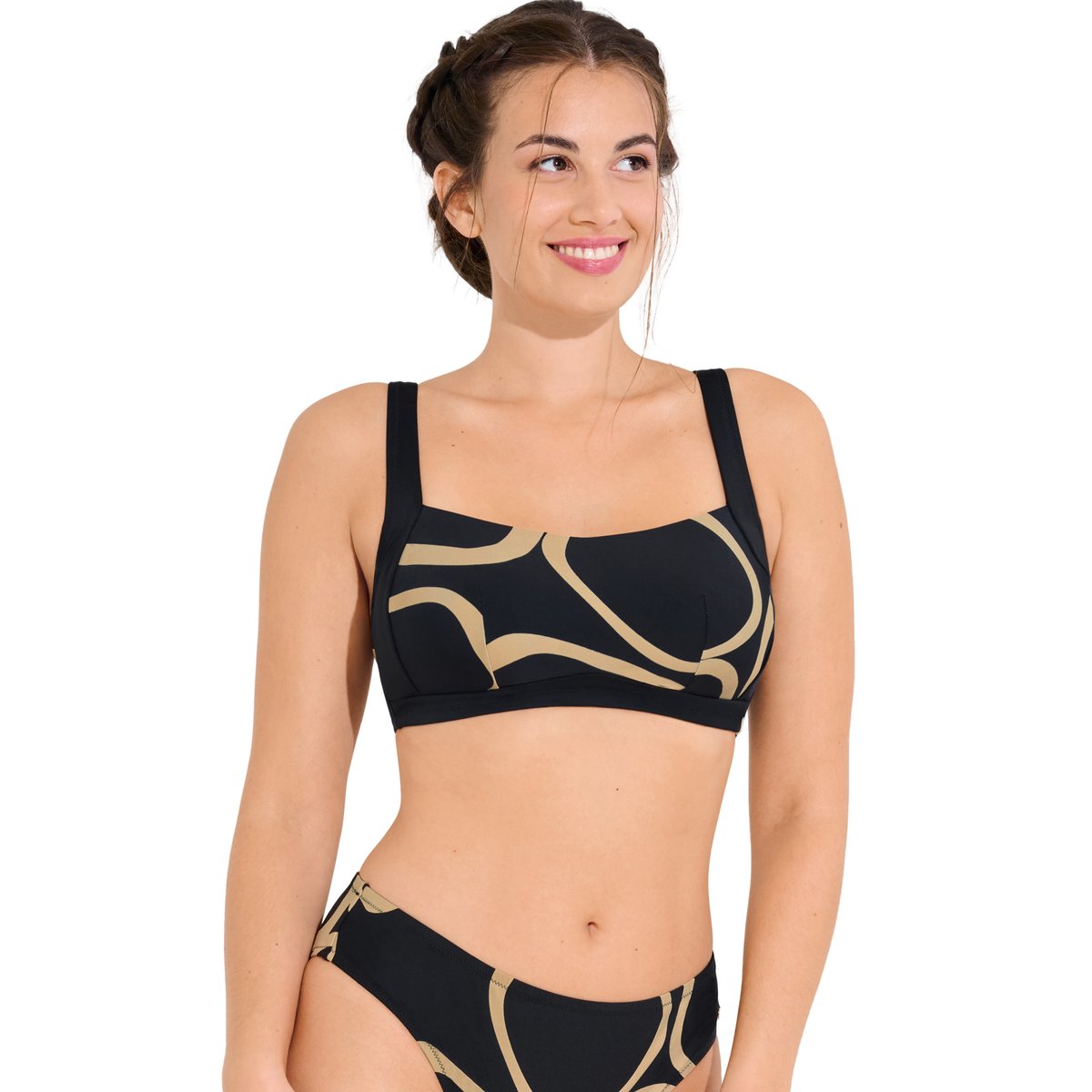 Haut maillot de bain sans armatures VALENCIA noir, LISCA