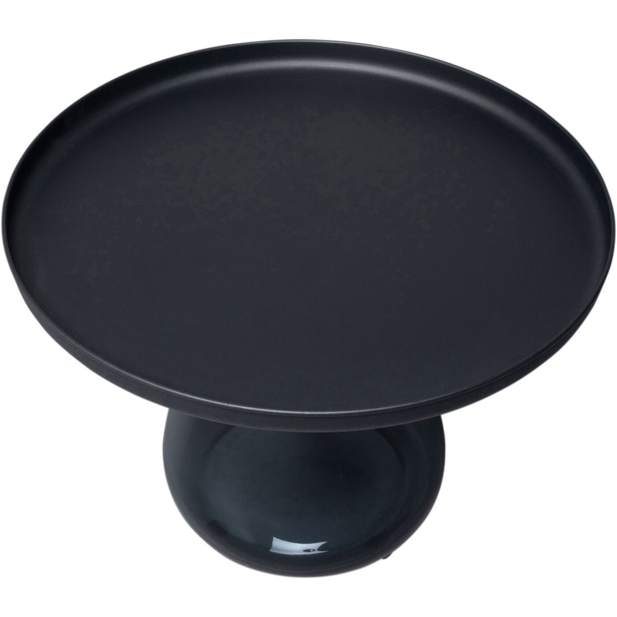 Table basse ronde en verre et acier, BOTTIGLIA noir, KARE DESIGN