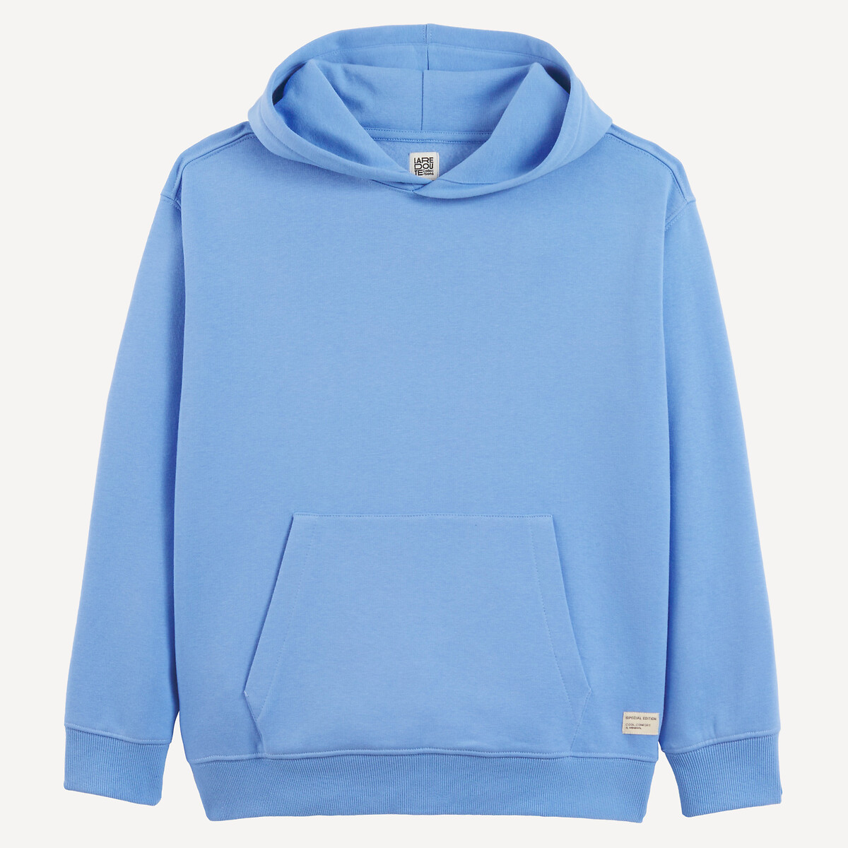 Hoodie in molton lichtblauw, LA REDOUTE COLLECTIONS