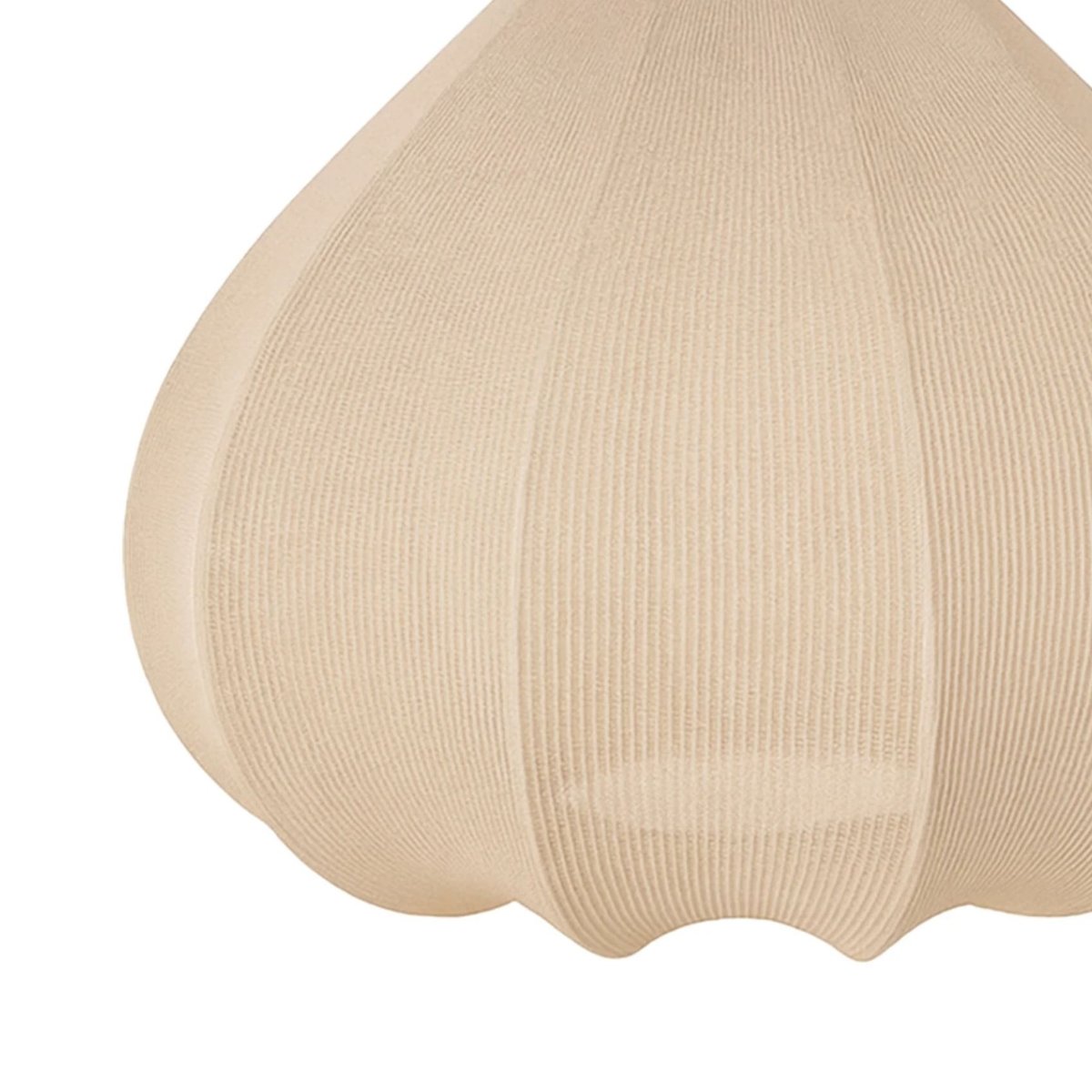 Abat-jour lanterne tissu texturé forme goutte beige, OPJET