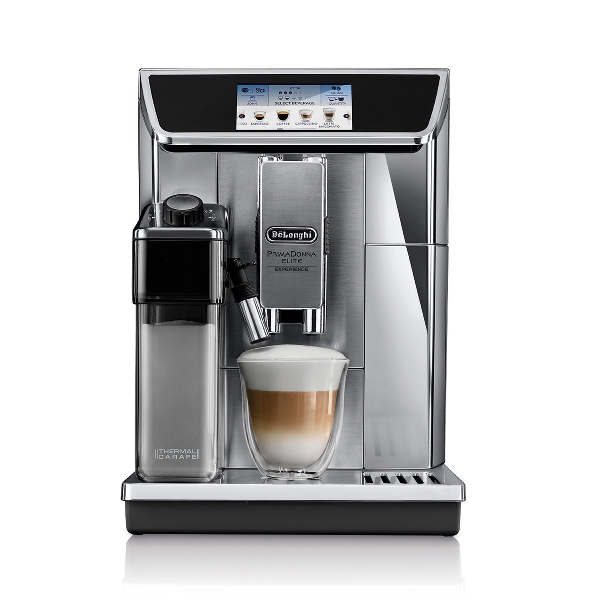 Expresso Broyeur primadonna elite experience ECAM650.85ms argent, DELONGHI