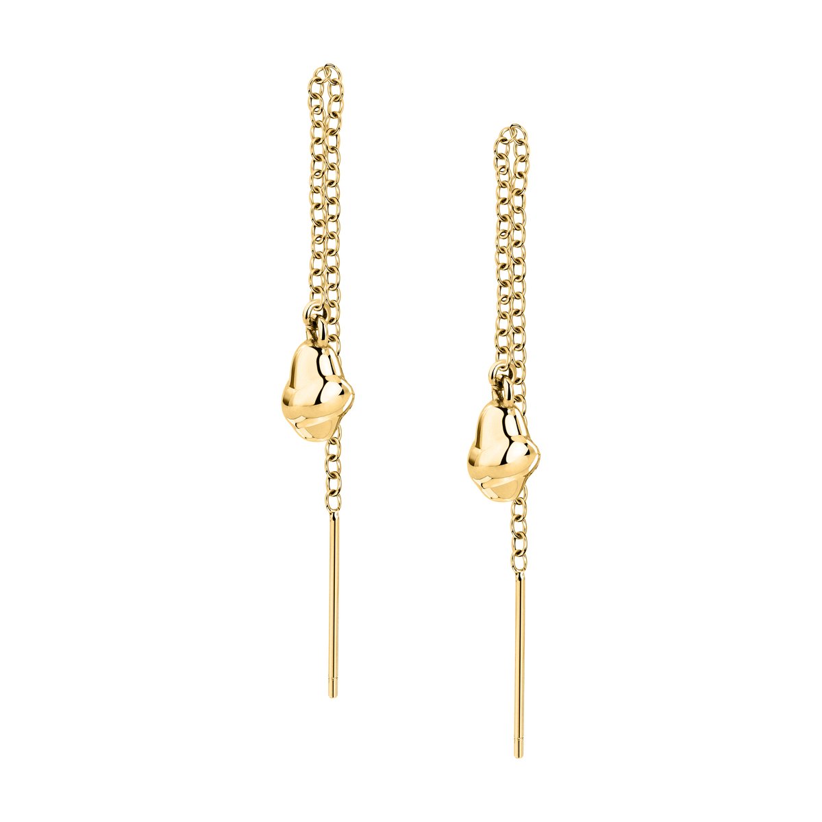 Boucles D'Oreilles en acier, cristaux, T-DESIGN or jaune, TRUSSARDI