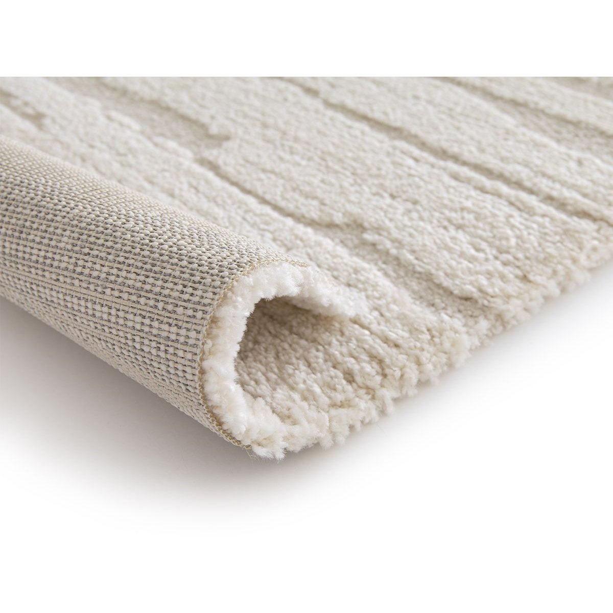 Tapis poils ras style bohème, LORIS beige, BOBOCHIC