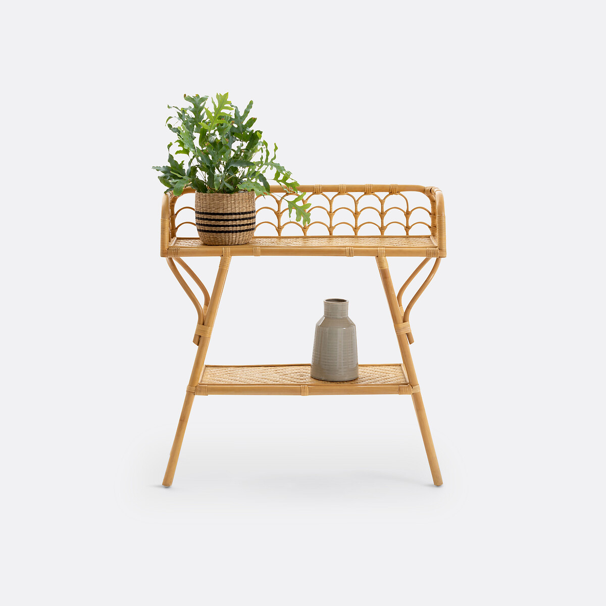 Malu Vintage Console Table in Rattan Cane natural, LA REDOUTE INTERIEURS