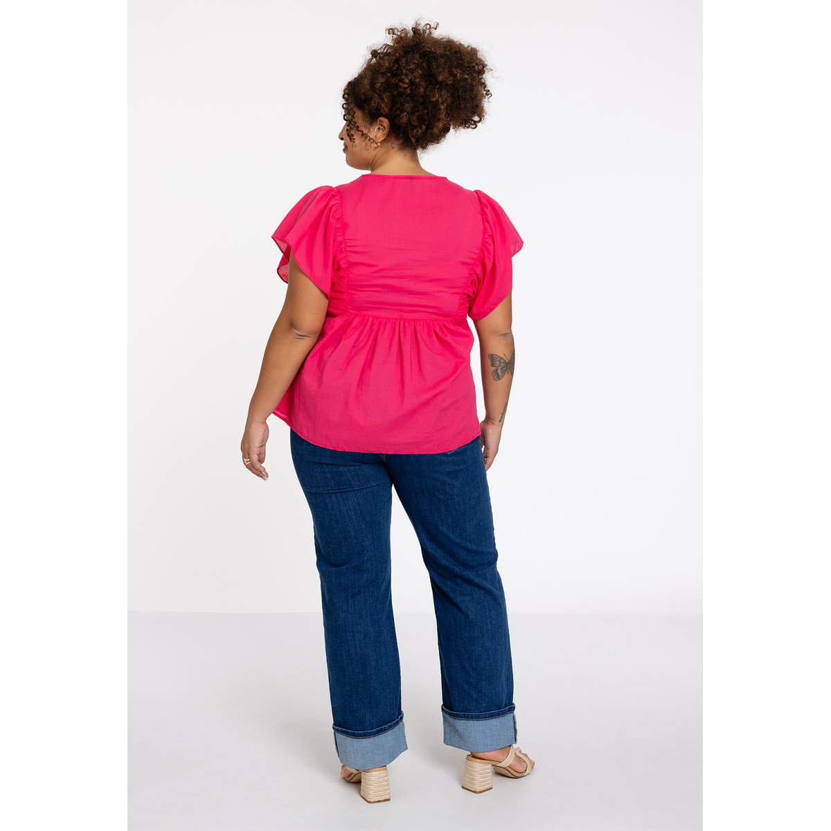 Tunique v-cou rose, YOEK