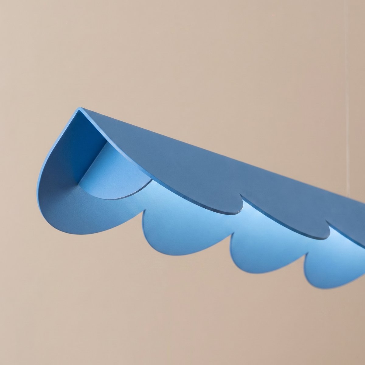 Suspension Aluminium Bleu LED 1 Biscuit bleu, EDEN