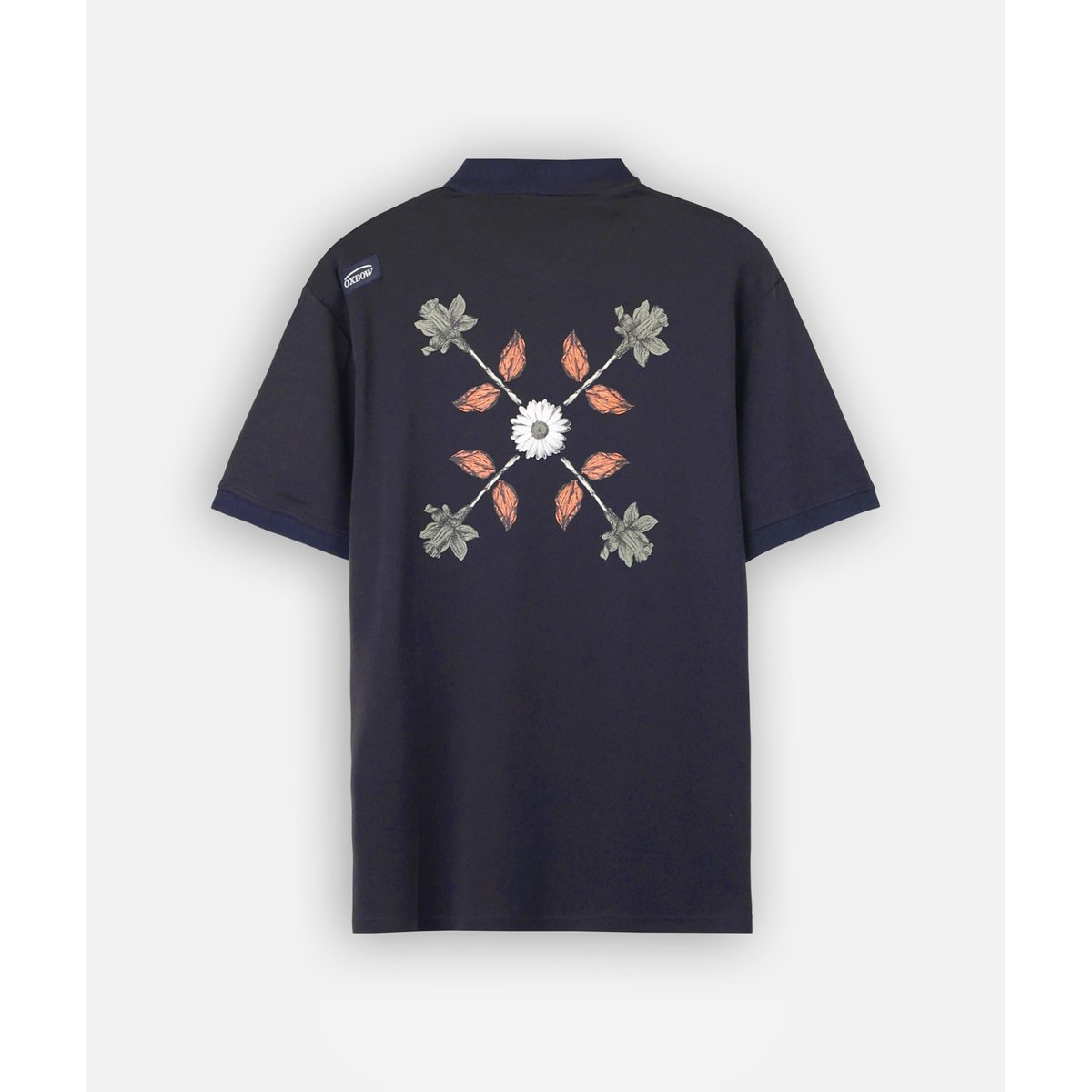 Polo graphique manches courtes BLOOM deep marine, OXBOW