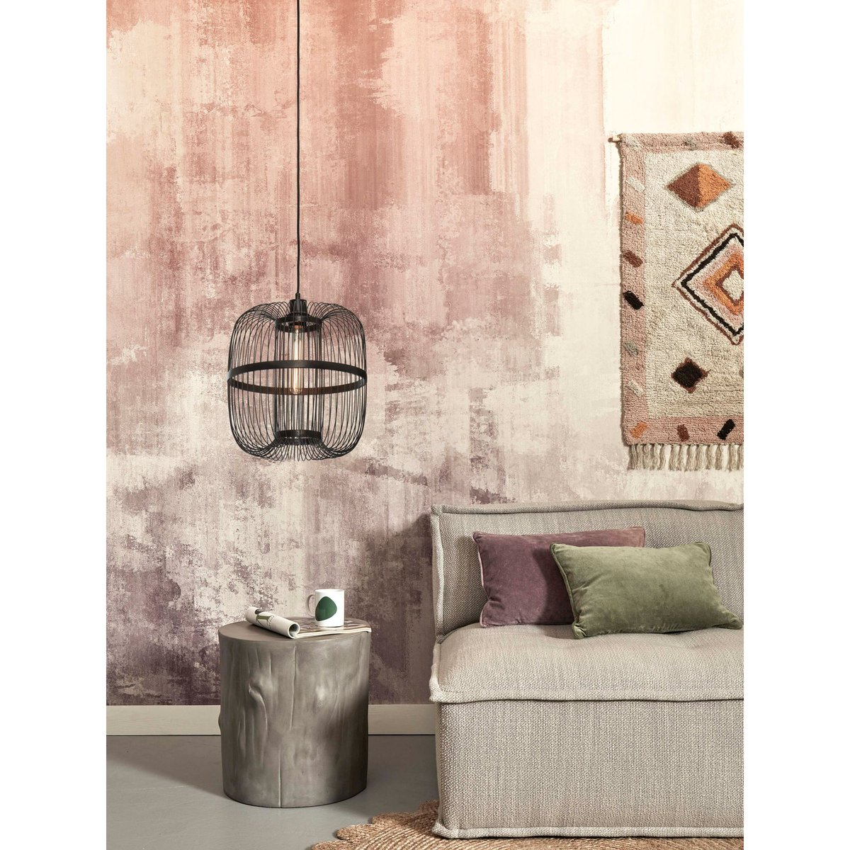 Lampe Suspendue Bambou HOKKAIDO noir, GOOD & MOJO