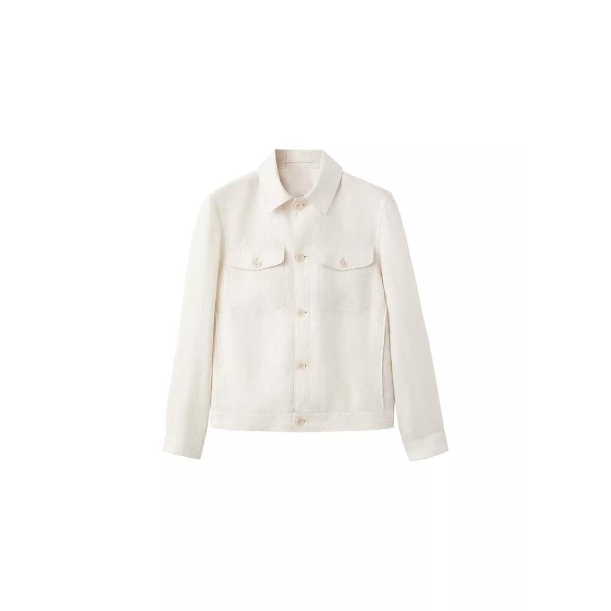 Veste 100 % lin à rayures blanc, MANGO MAN