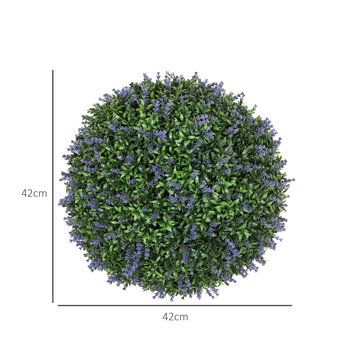 Fleurs artificielles PE Violet vert, HOMCOM