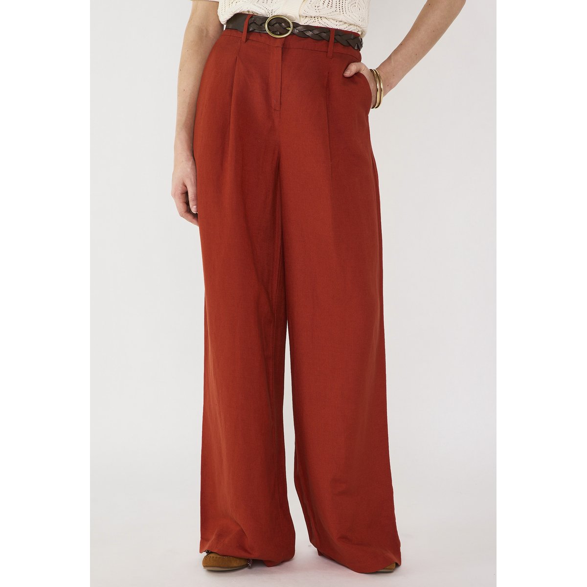 Pantalon large FLAUBERT terracotta, Maison 123