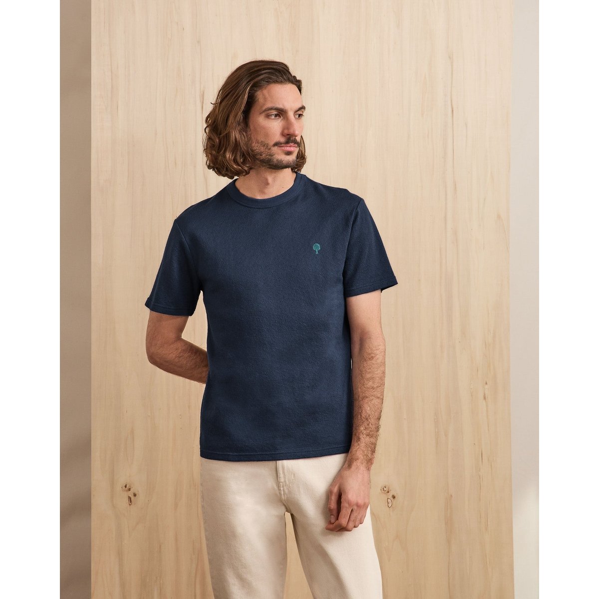 T-shirt coton LUGNY bleu marine, FAGUO