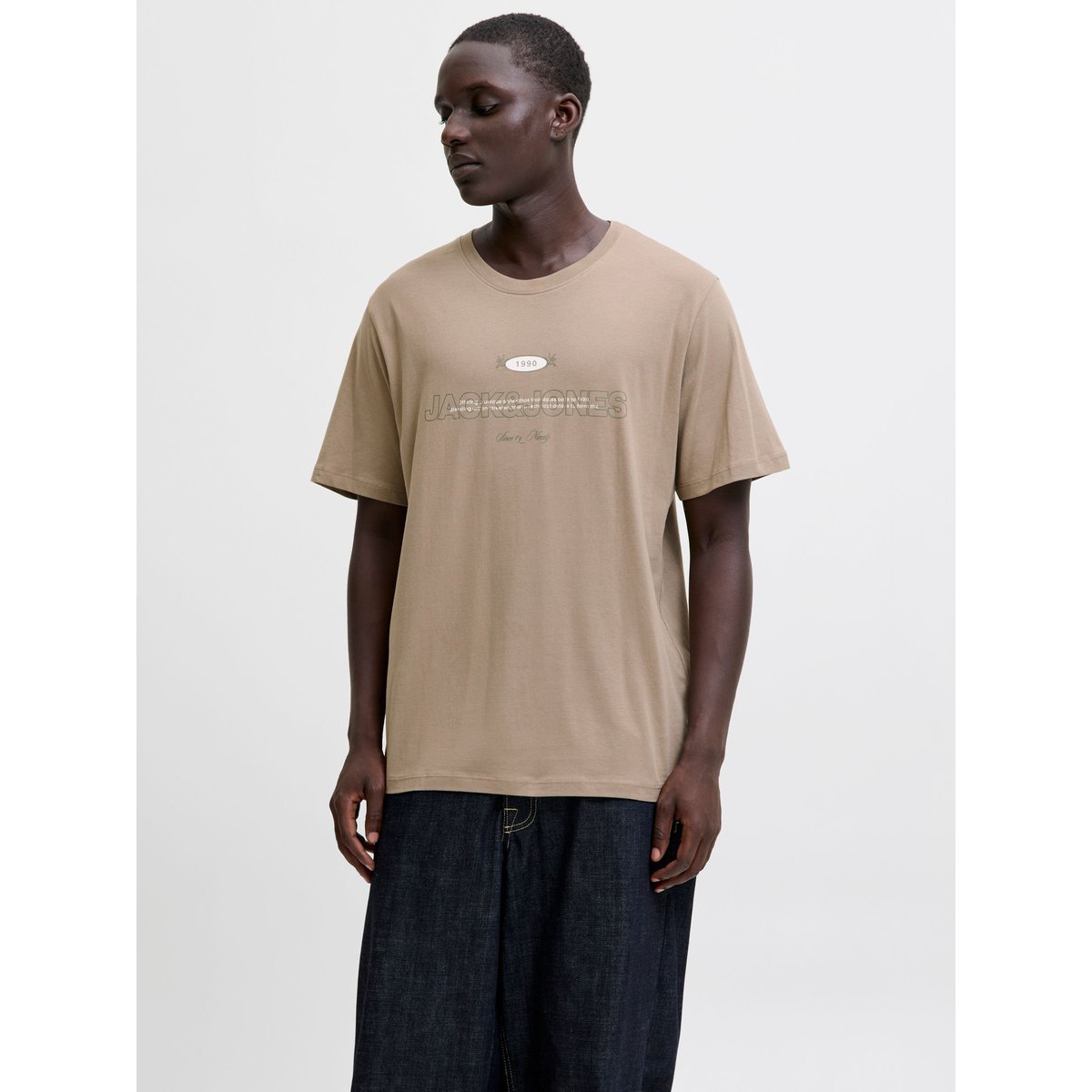T-Shirt marron - desert taupe 1, JACK & JONES