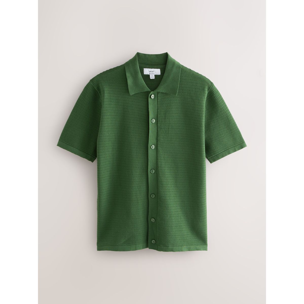 Chemise en maille texturée et short, lot de 2 vert/blanc, NEXT