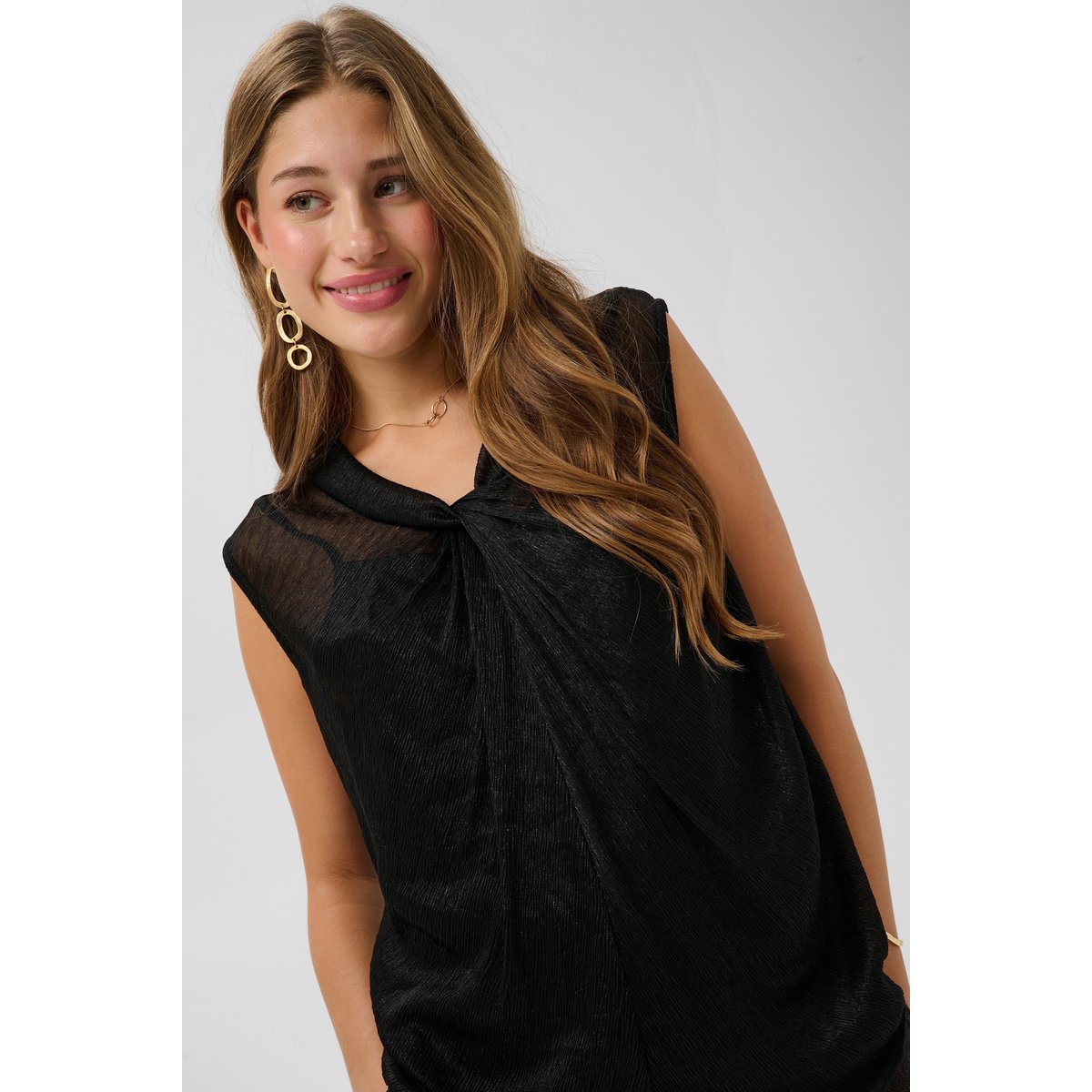 Blouse sans manches noir, CREAM