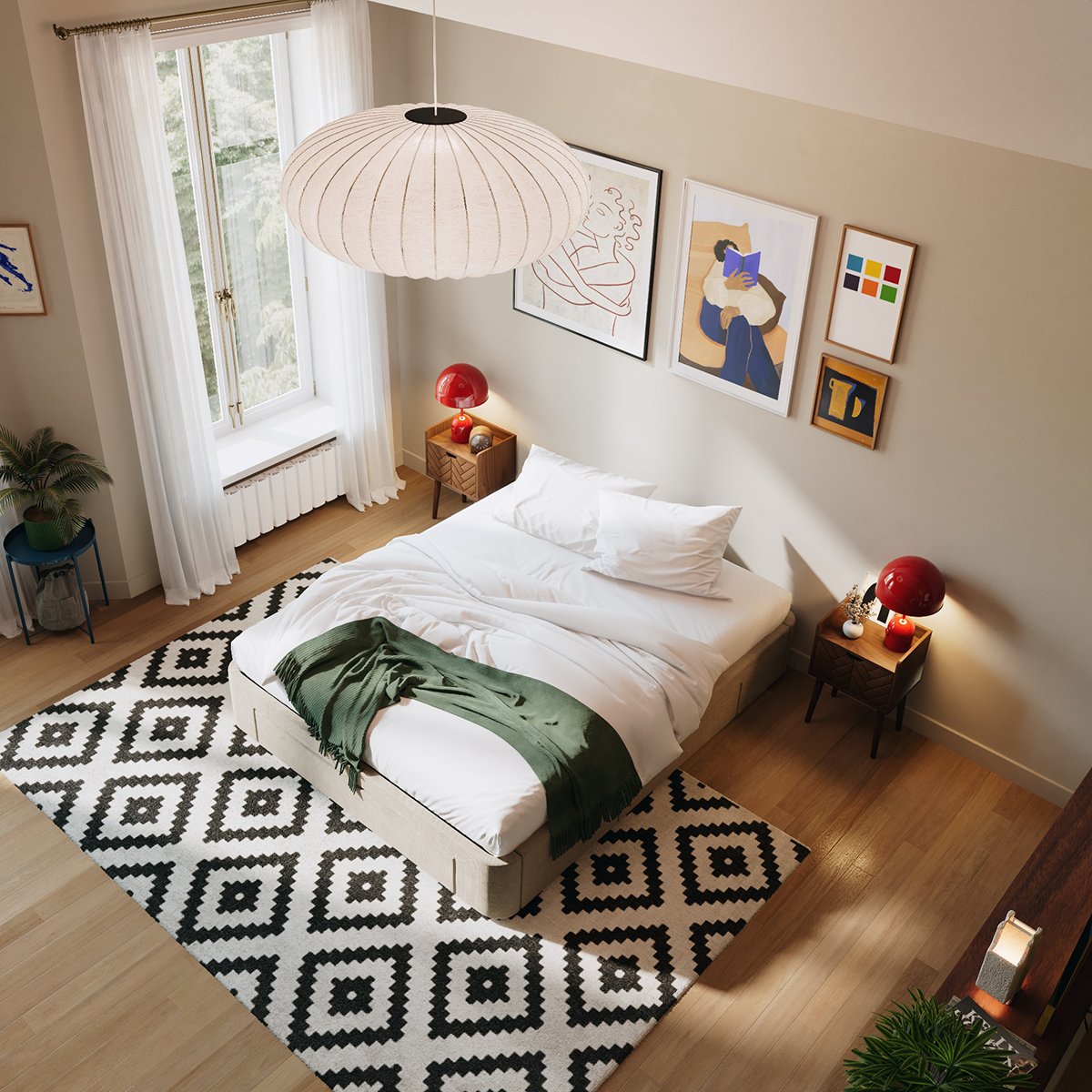 Sommier 3 tiroirs Nova beige, SLOME