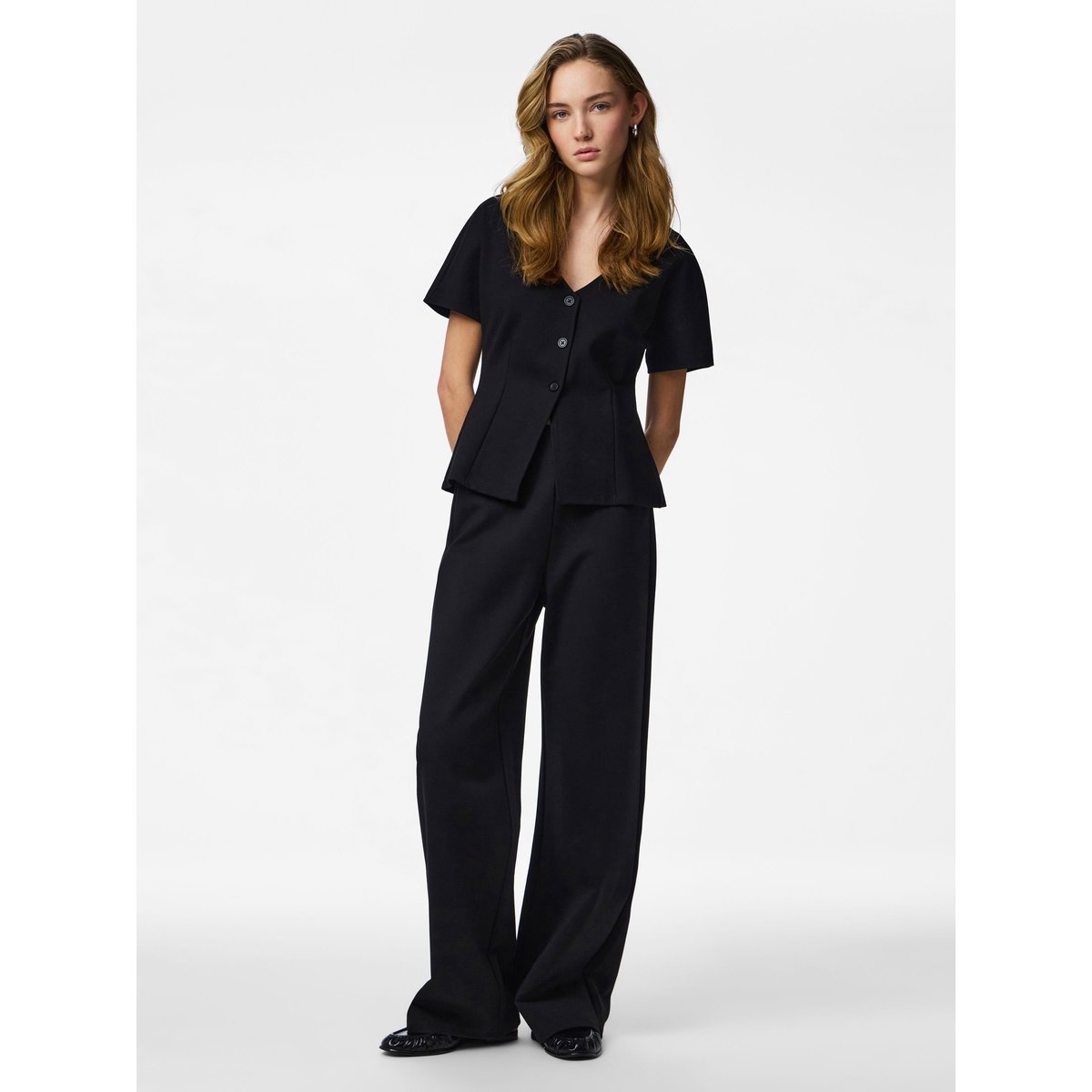Top À Manches Courtes noir - black, PIECES