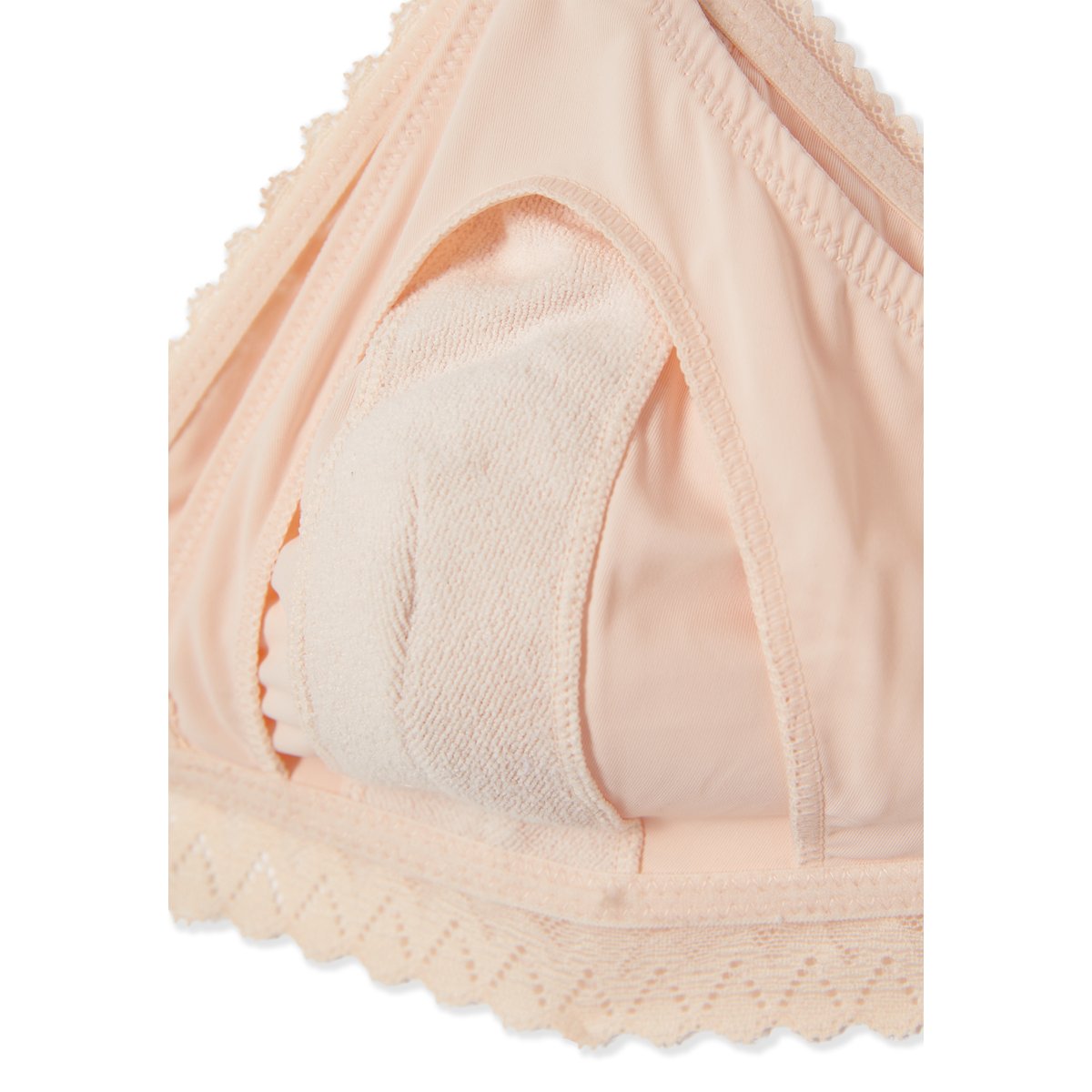 Soutien-gorge N.8 - Le triangle en coton avec clips d'allaitement et coussinets anti fuite MILK rose poudre, ETAM