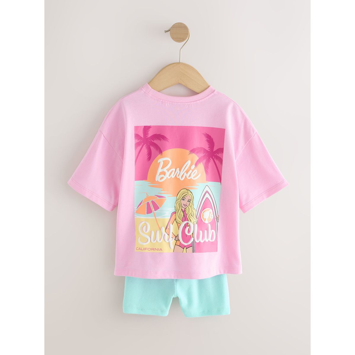 Ensemble short et t-shirt barbie rose, NEXT