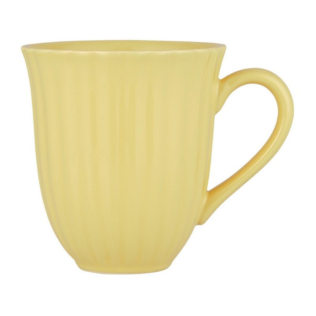 Mug évasé grès côtelé  MYNTE jaune, IB LAURSEN
