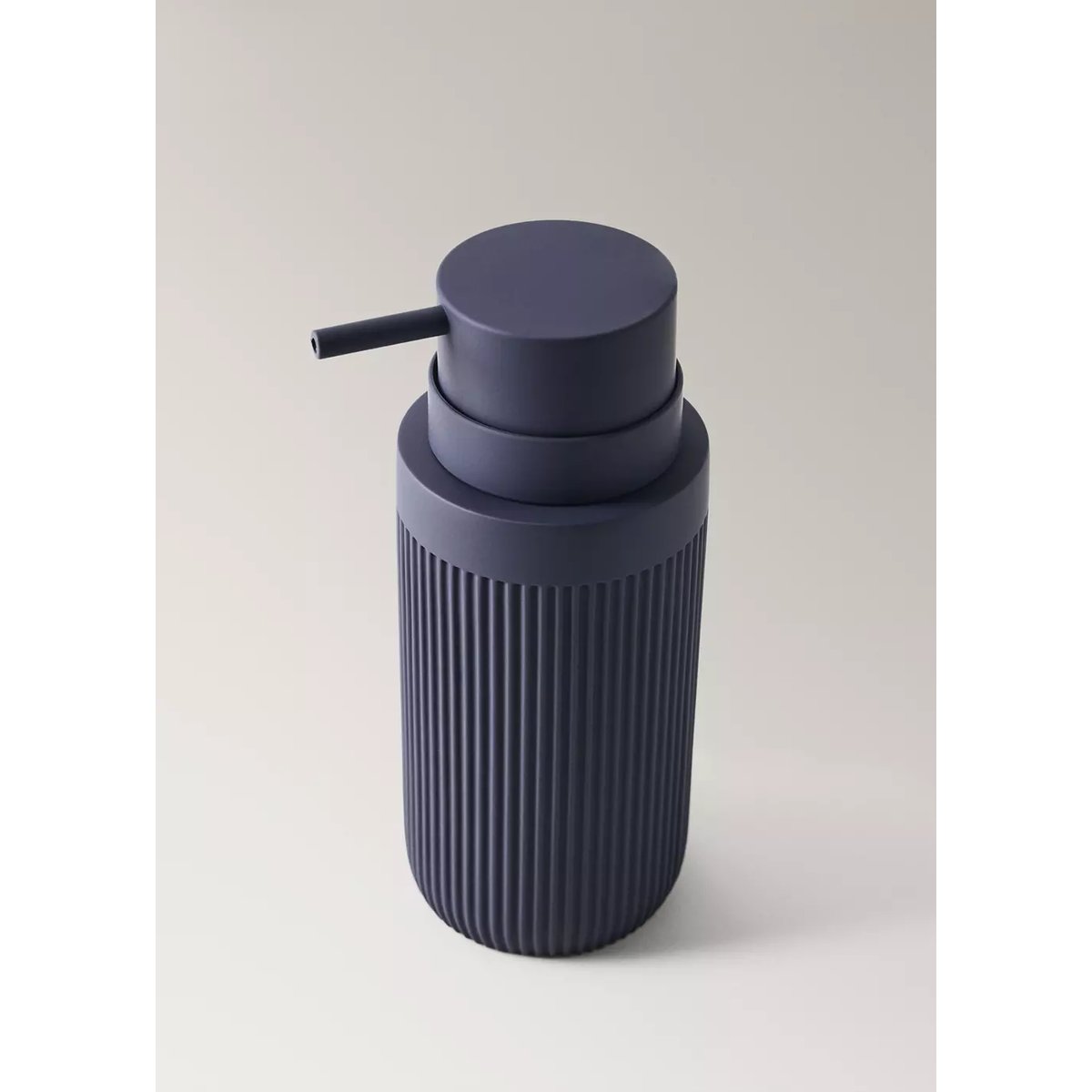 Distributeur de savon rayé en résine bleu, MANGO HOME
