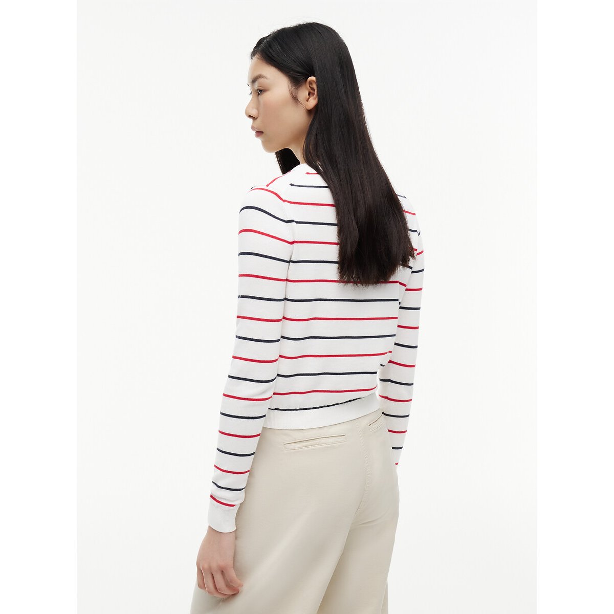 Cardigan col rond blanc/rouge/bleu, TOMMY JEANS