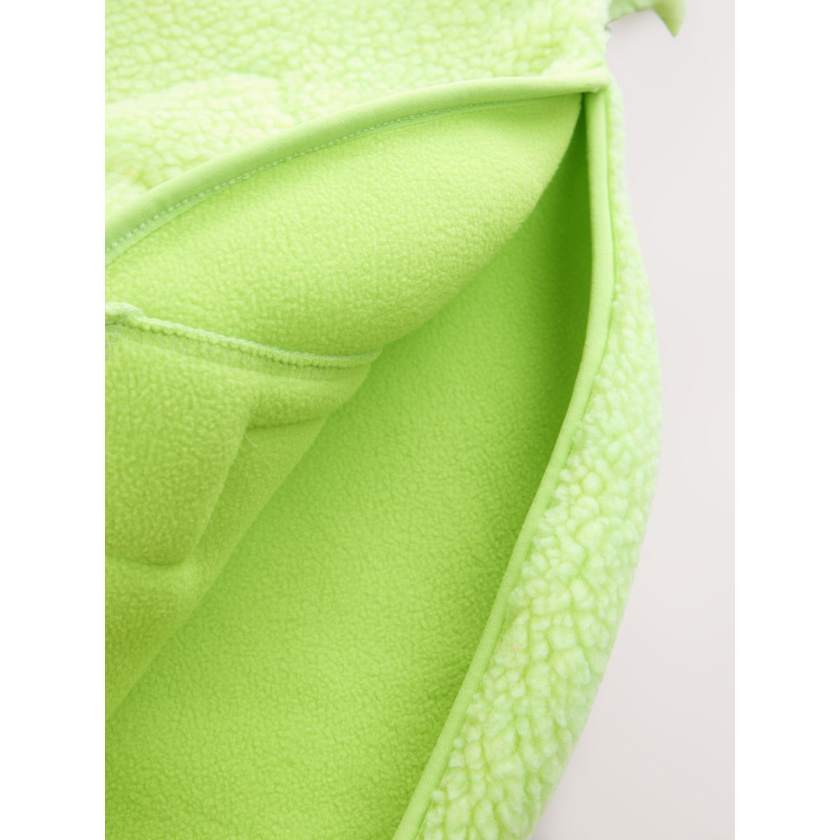 Veste à capuche en peau lainée active vert citron, NEXT