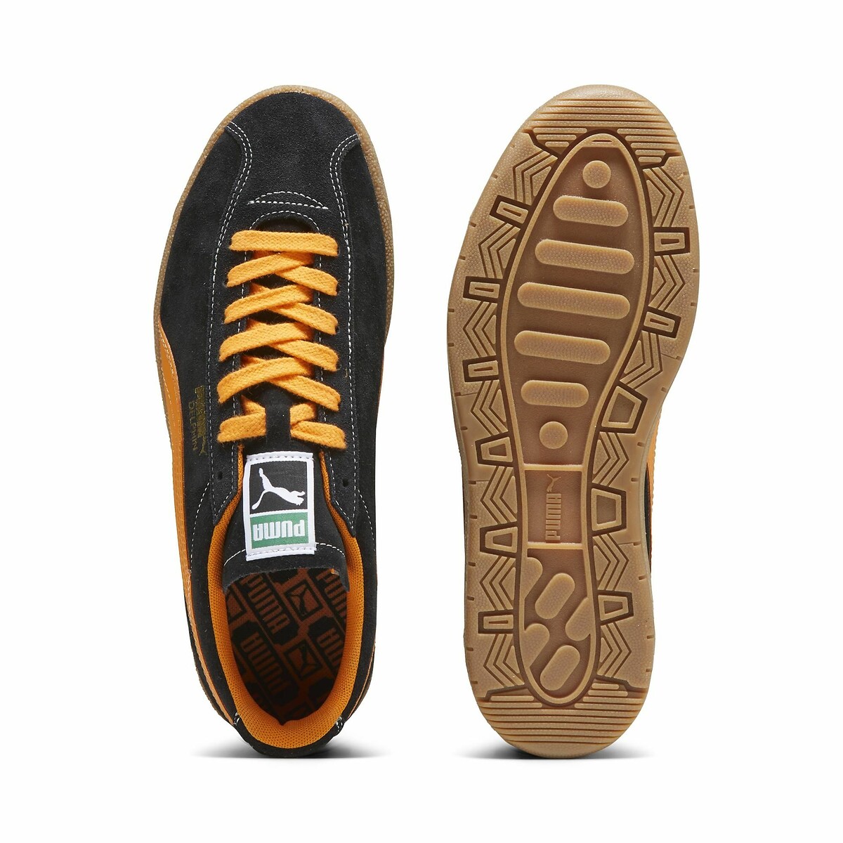 Baskets cuir Delphin noir/orange, PUMA