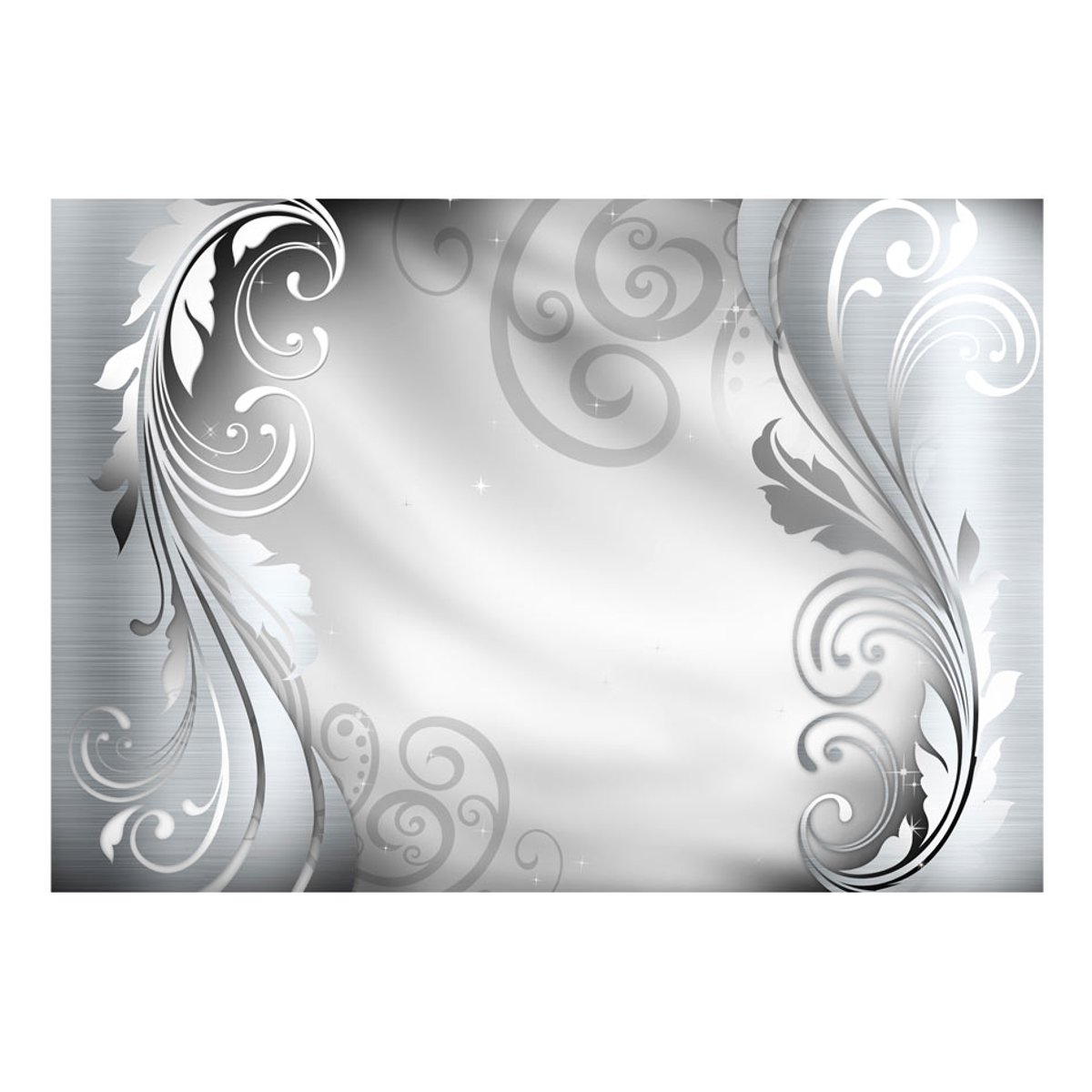 Papier peint intissé panoramique Silver ornament gris / argent, EDEN