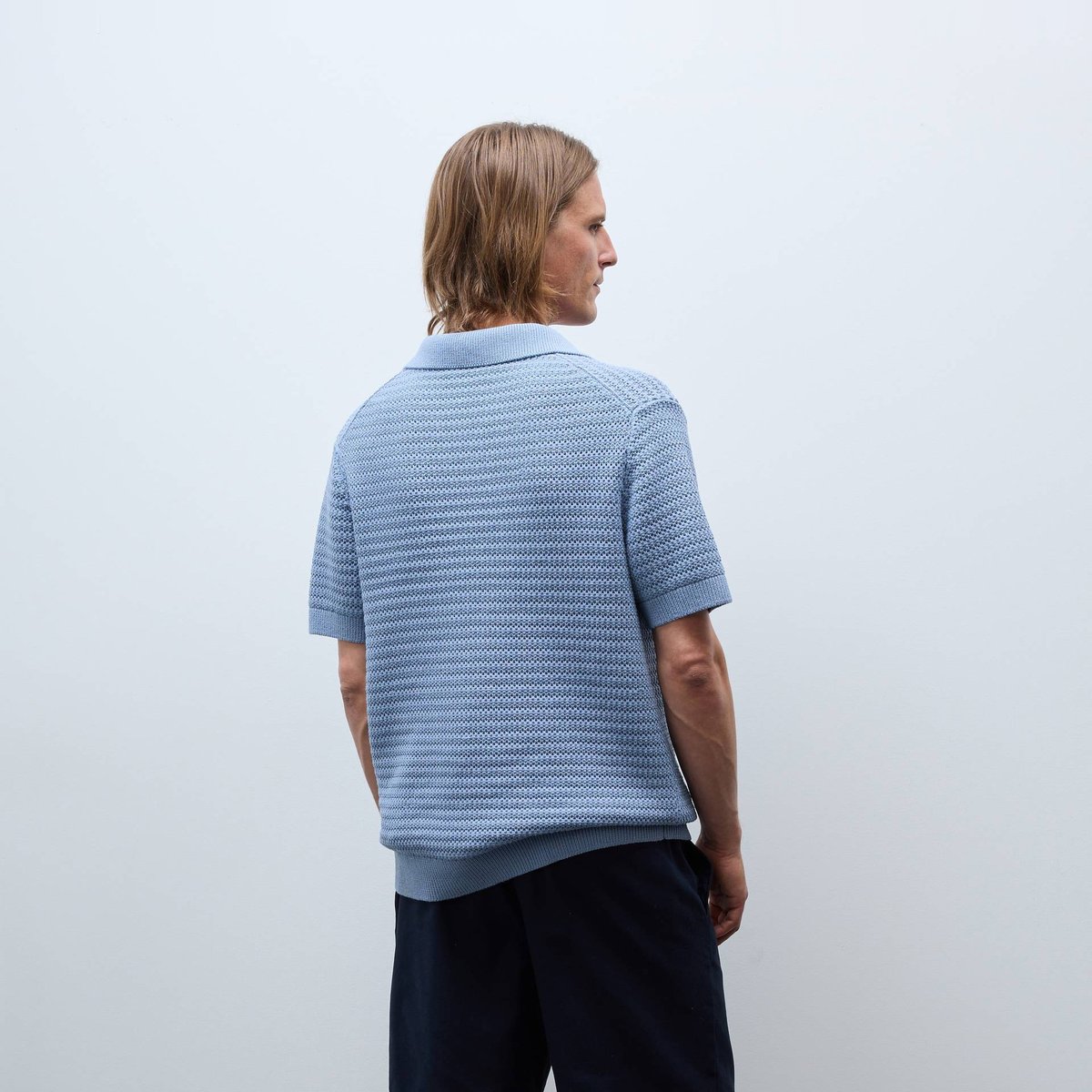 Bermuda taille élastiquée en coton marine, MONOPRIX