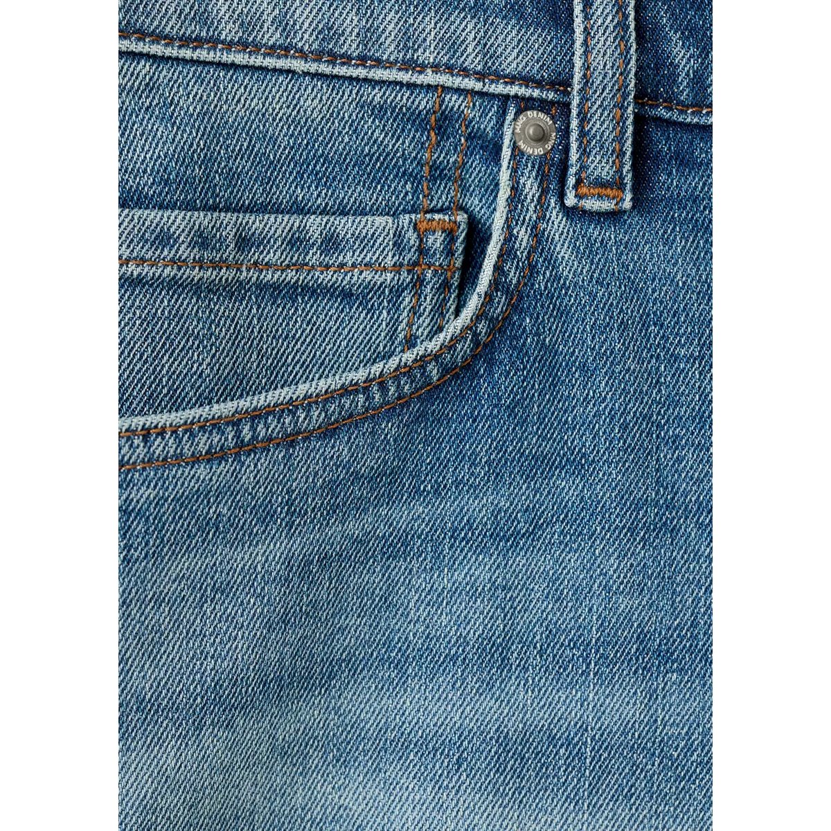 Bermuda en jean slim fit bleu moyen, MANGO MAN