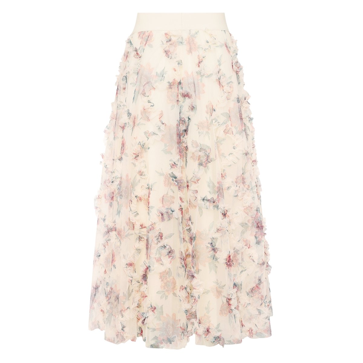 Jupe en tulle à imprimé à fleurs cream/pink, ZERO