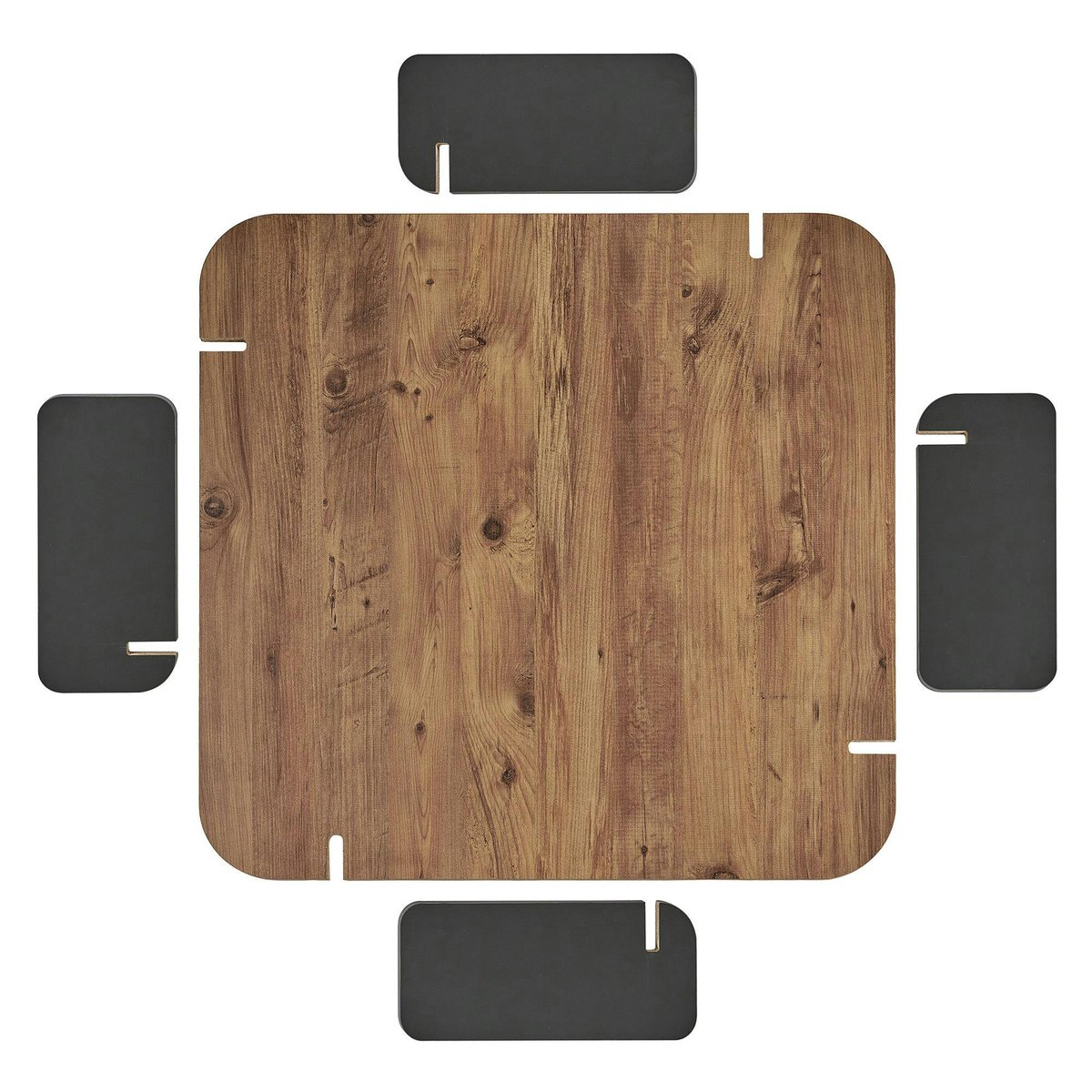 Table basse carrée en bois design MARFA pin, PIER IMPORT