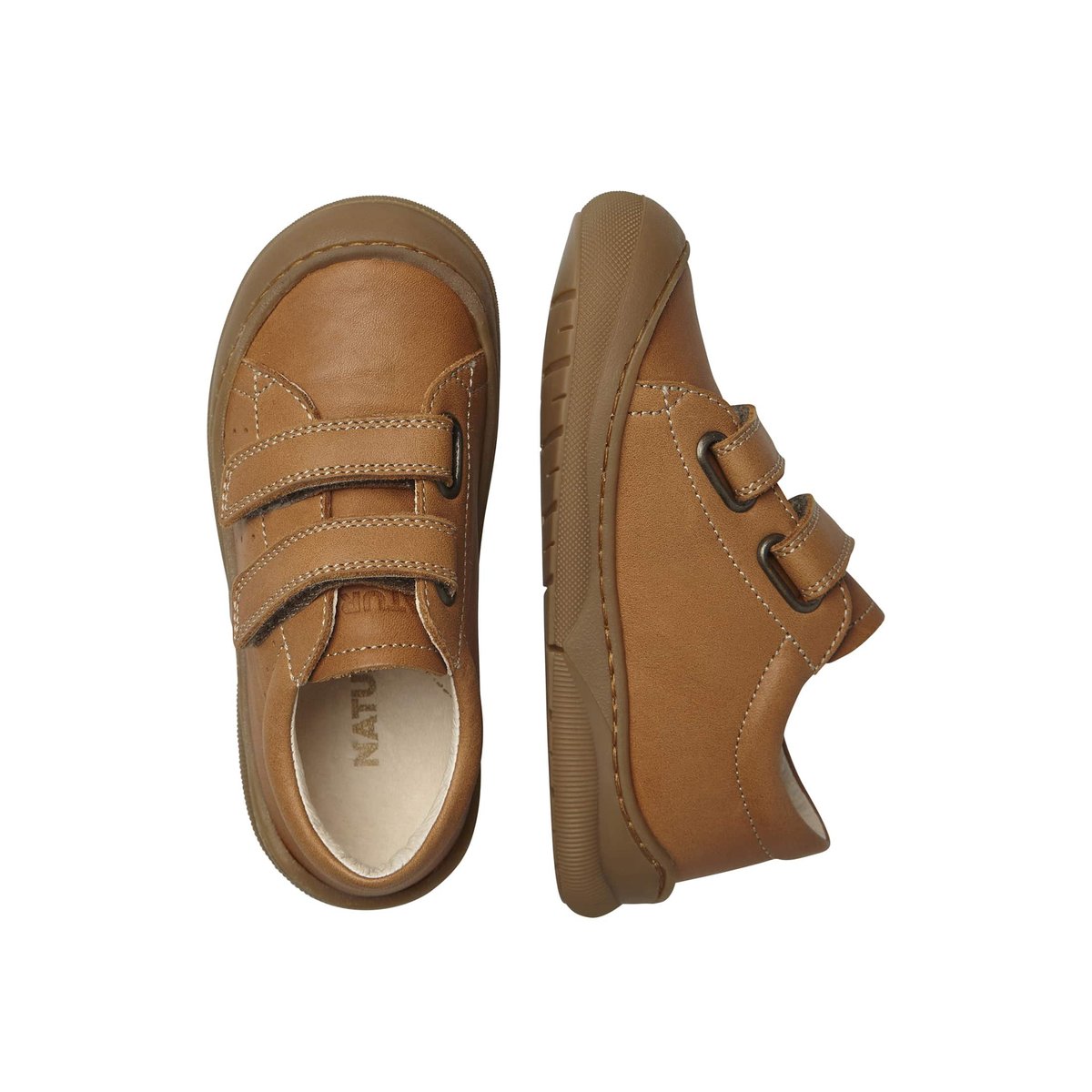 Chaussures premiers pas en cuir GABBY VL cognac-, NATURINO