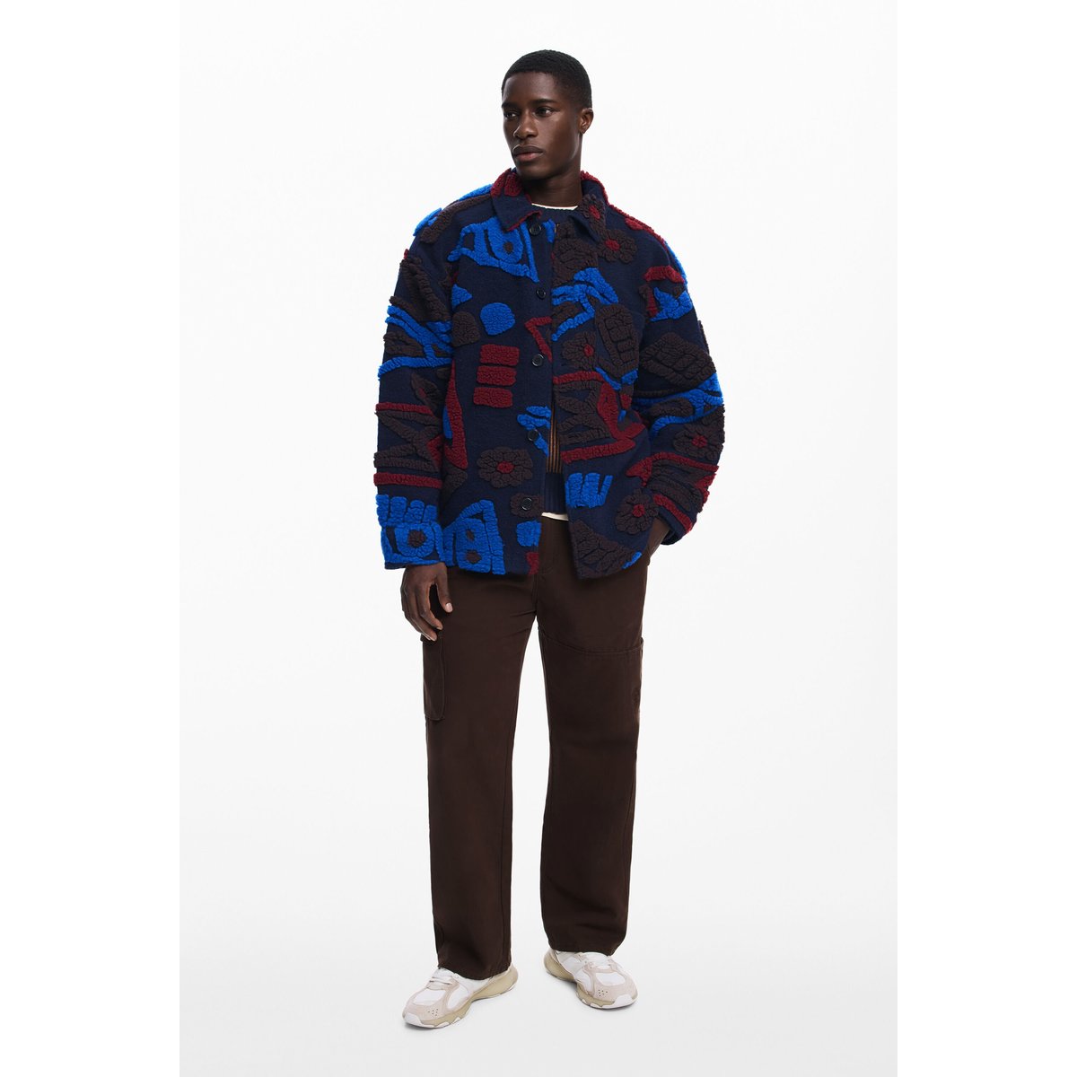 Veste ethnique à reliefs bleu, DESIGUAL