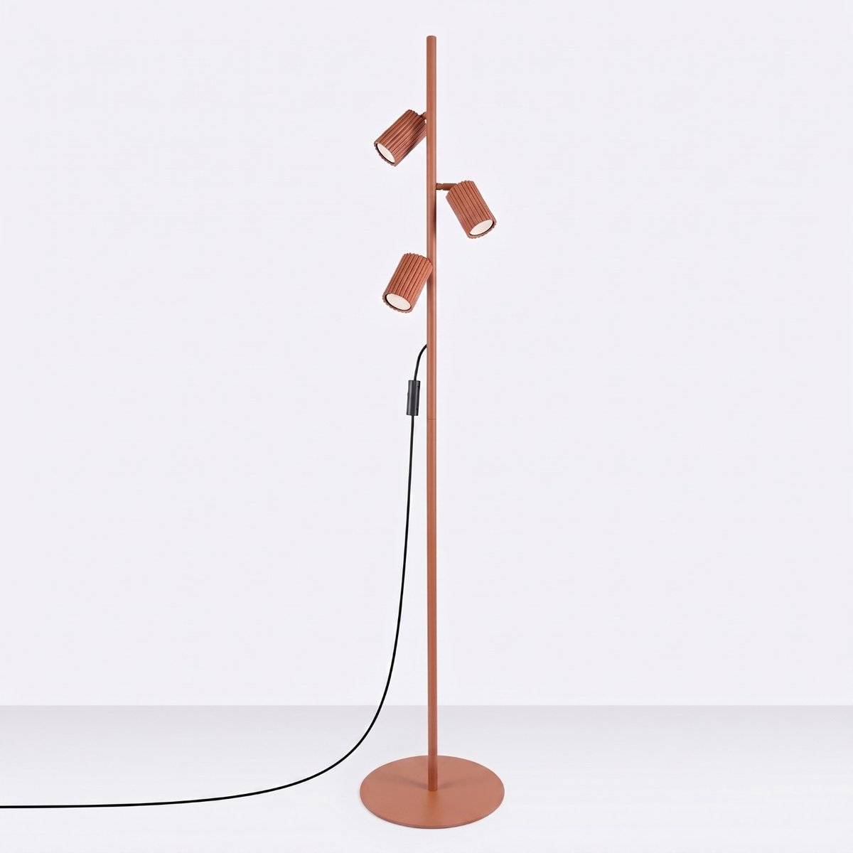 Lampadaire Aluminium Ocre Rouge GU10 3 KARBON ocre rouge, EDEN