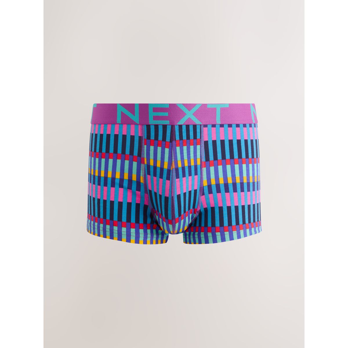 Boxer taille basse géo bleu vif/violet, NEXT