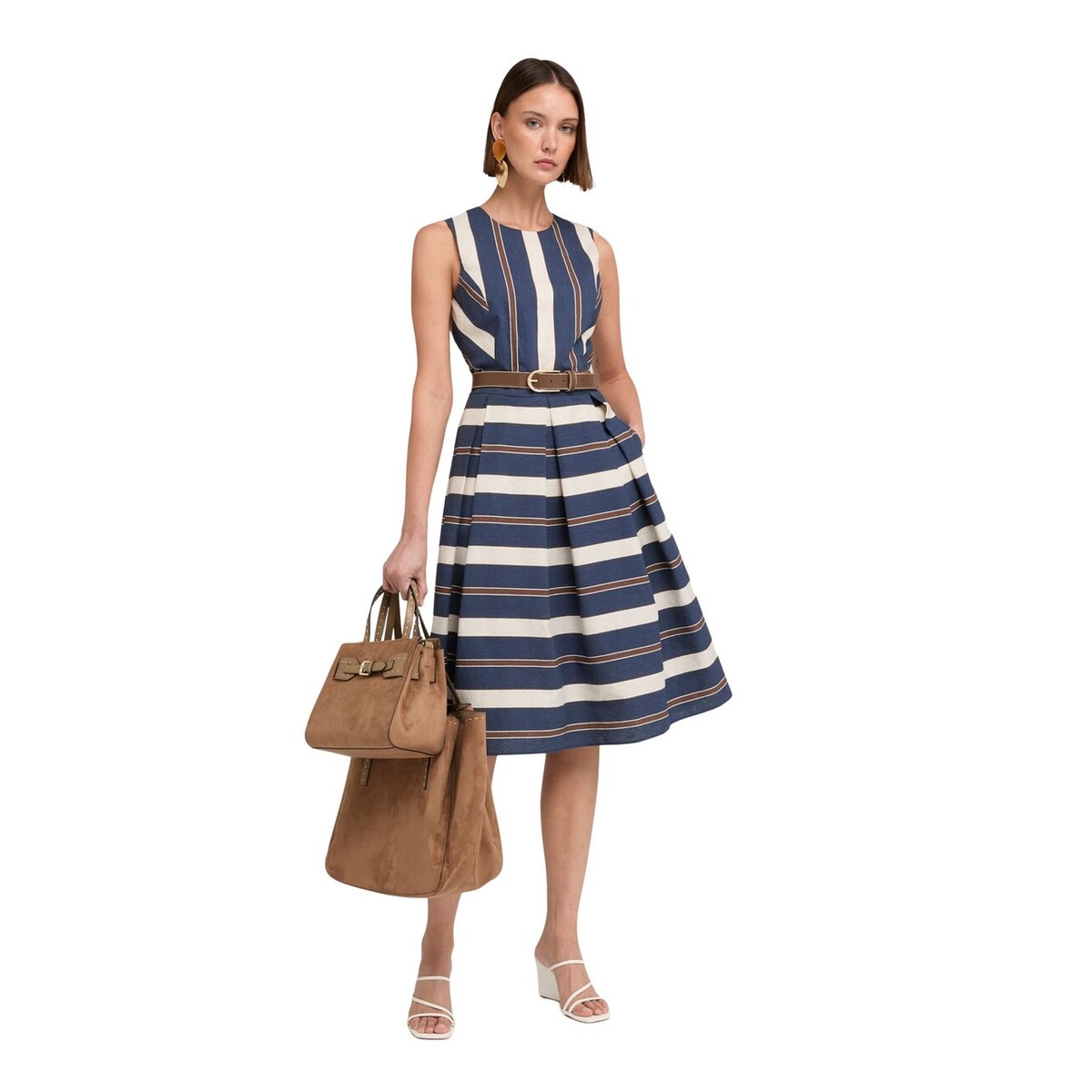 Robe ligne A à rayures bleu, MOTIVI