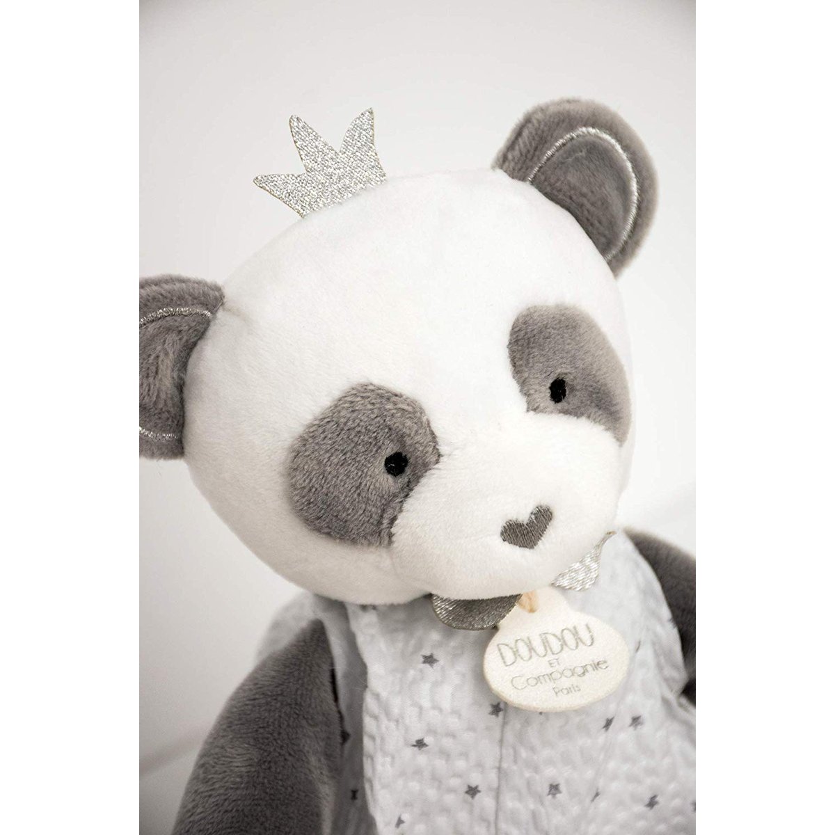 Pantin avec doudou panda attrape rêve DC3544 gris, DOUDOU ET COMPAGNIE