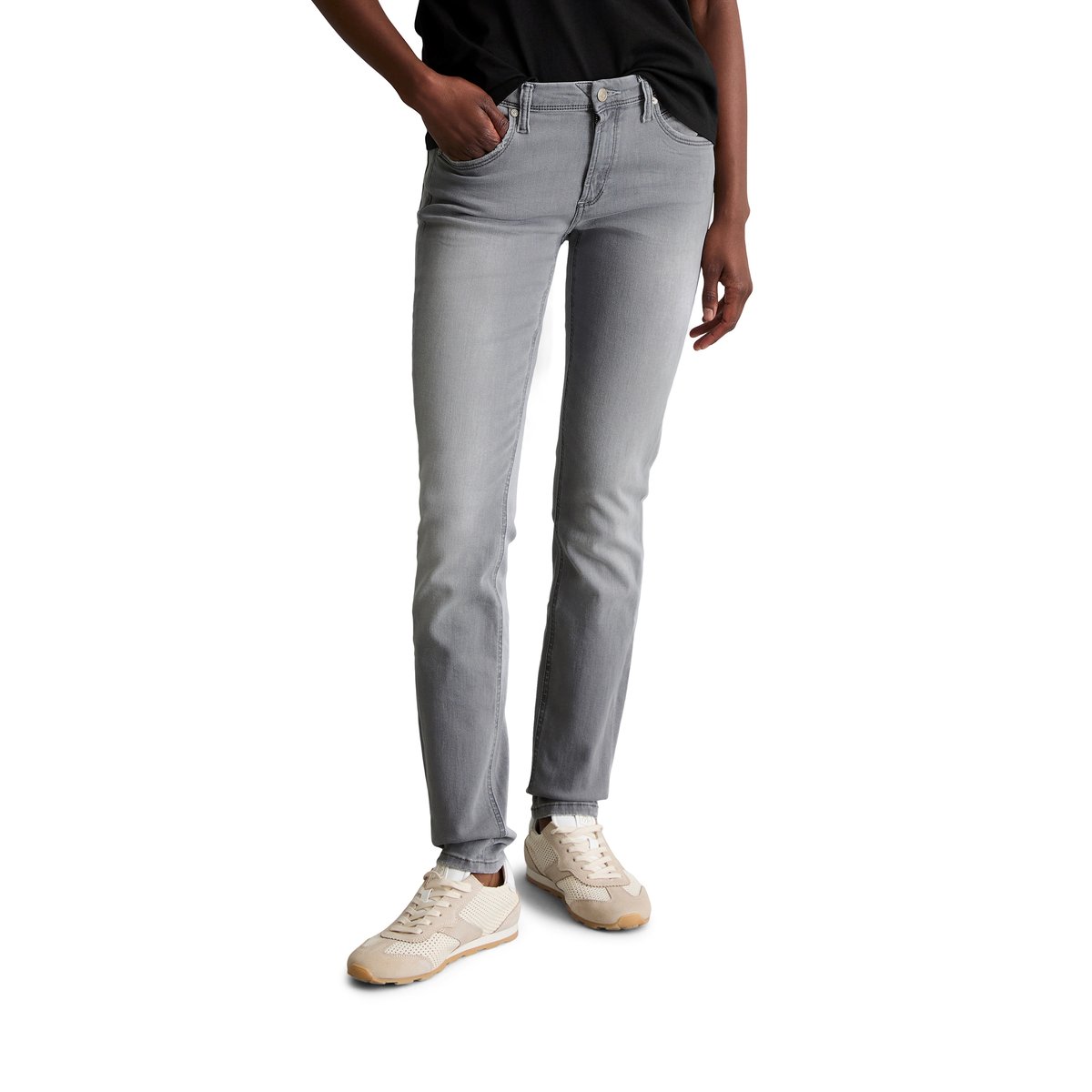 Jeans modèle Alva slim en coton biologique mélangé gris, MARC O’POLO DENIM