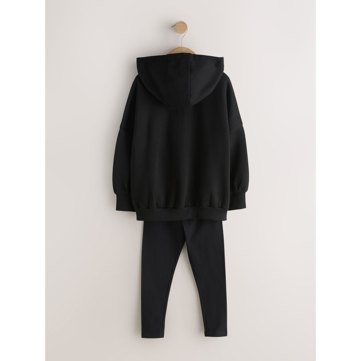 Ensemble legging et sweat à capuche zippé noir, NEXT