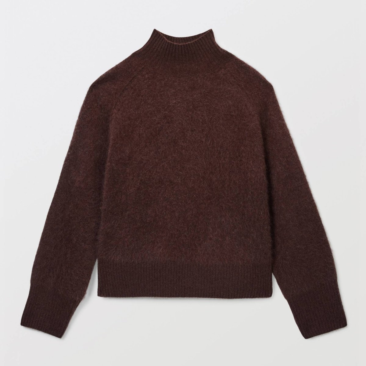 Pull manches longues à col montant contenant de l'alpaga pudding, MONOPRIX
